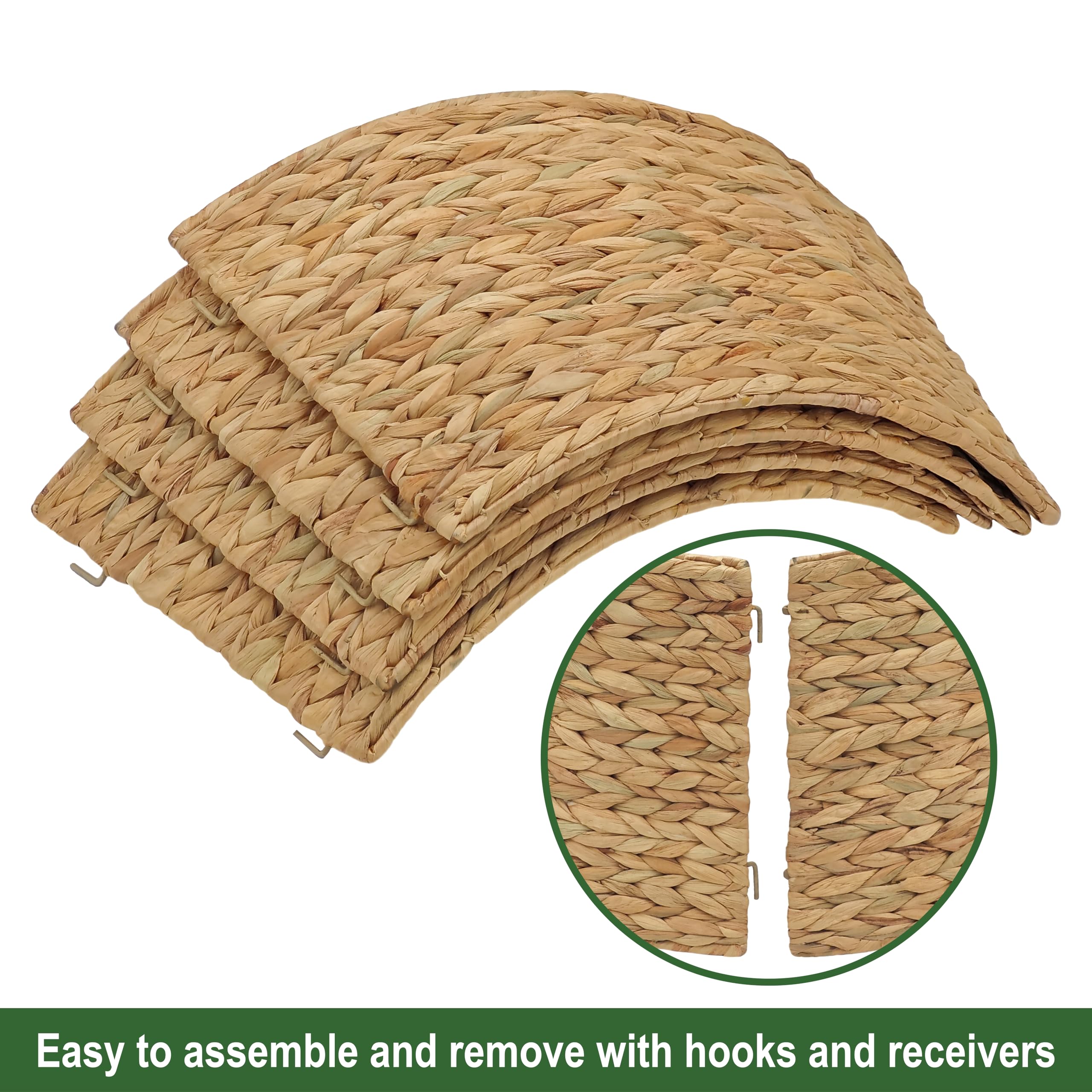 CENBOSS Rattan Christmas Tree Collar, Wicker Tree Skirt & Stand Base Cover (Natural, 36 inch)