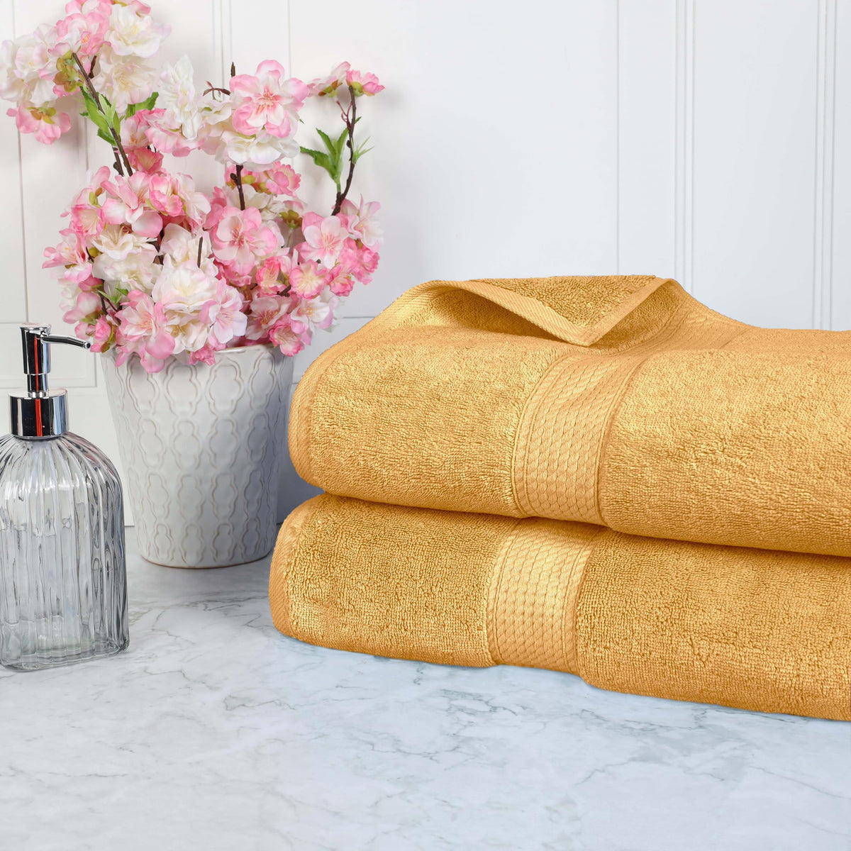 Superior Egyptian Cotton Pile Heavyweight Bath Sheet Set, Oversized Ultra Soft Luxury Towel, Absorbent Heavyweight, Guest Bath,
