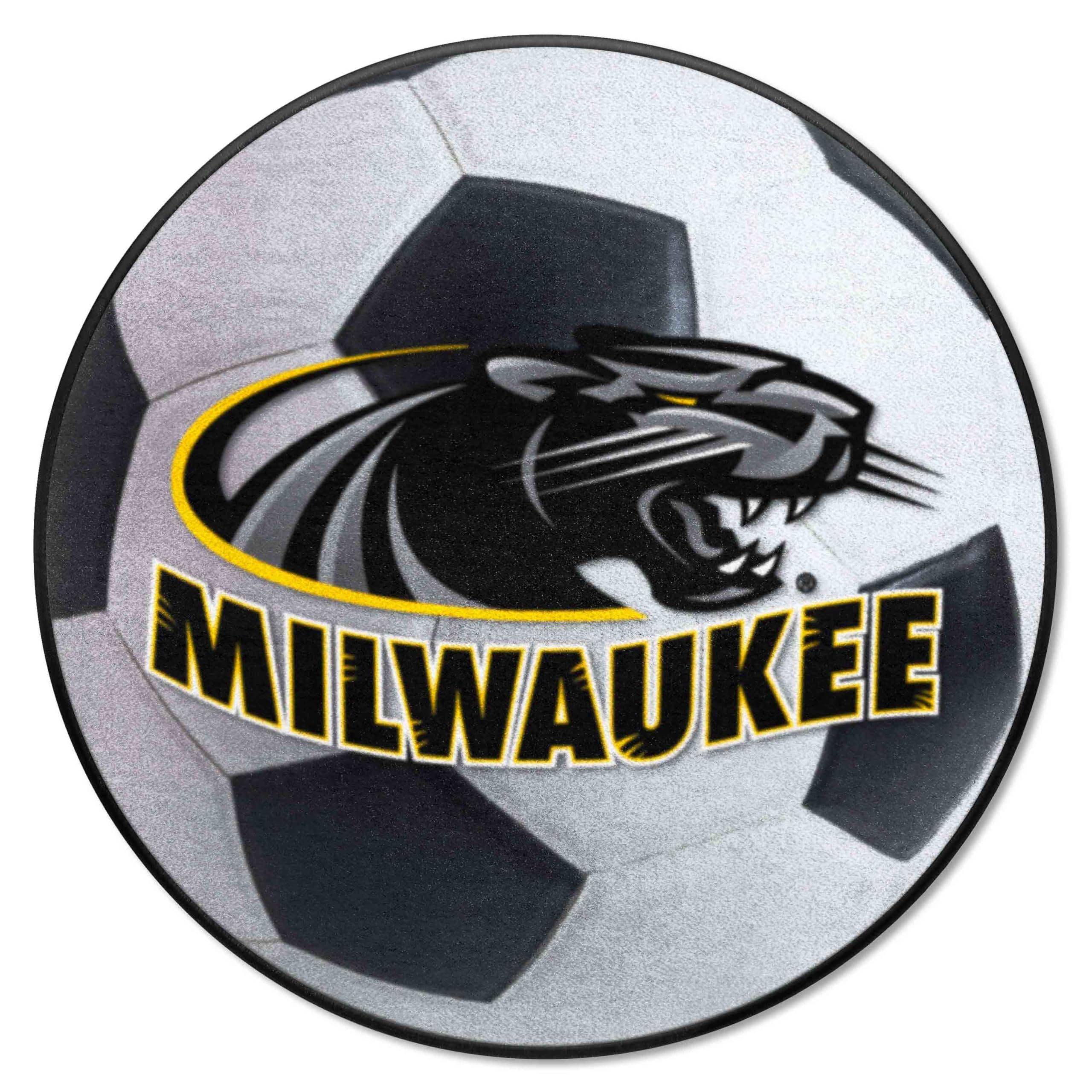 FANMATS 556 Wisconsin-Milwaukee Panthers Soccer Ball Rug - 27in. Diameter