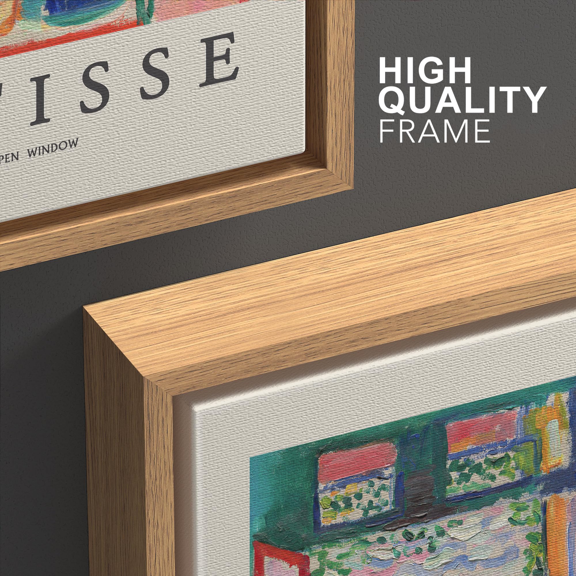 Wall26 Framed Canvas Wall Art Print Set French Floral Rainbow Landscapes Henri Matisse Nature Plants Illustrations Modern Relax/