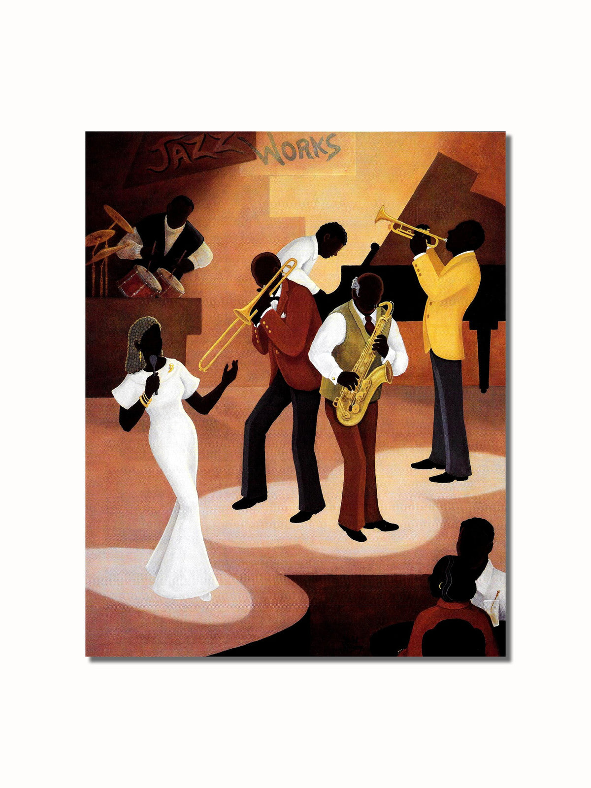 African American Black Jazz Works Night Club Wall Picture 8X10 Art Print