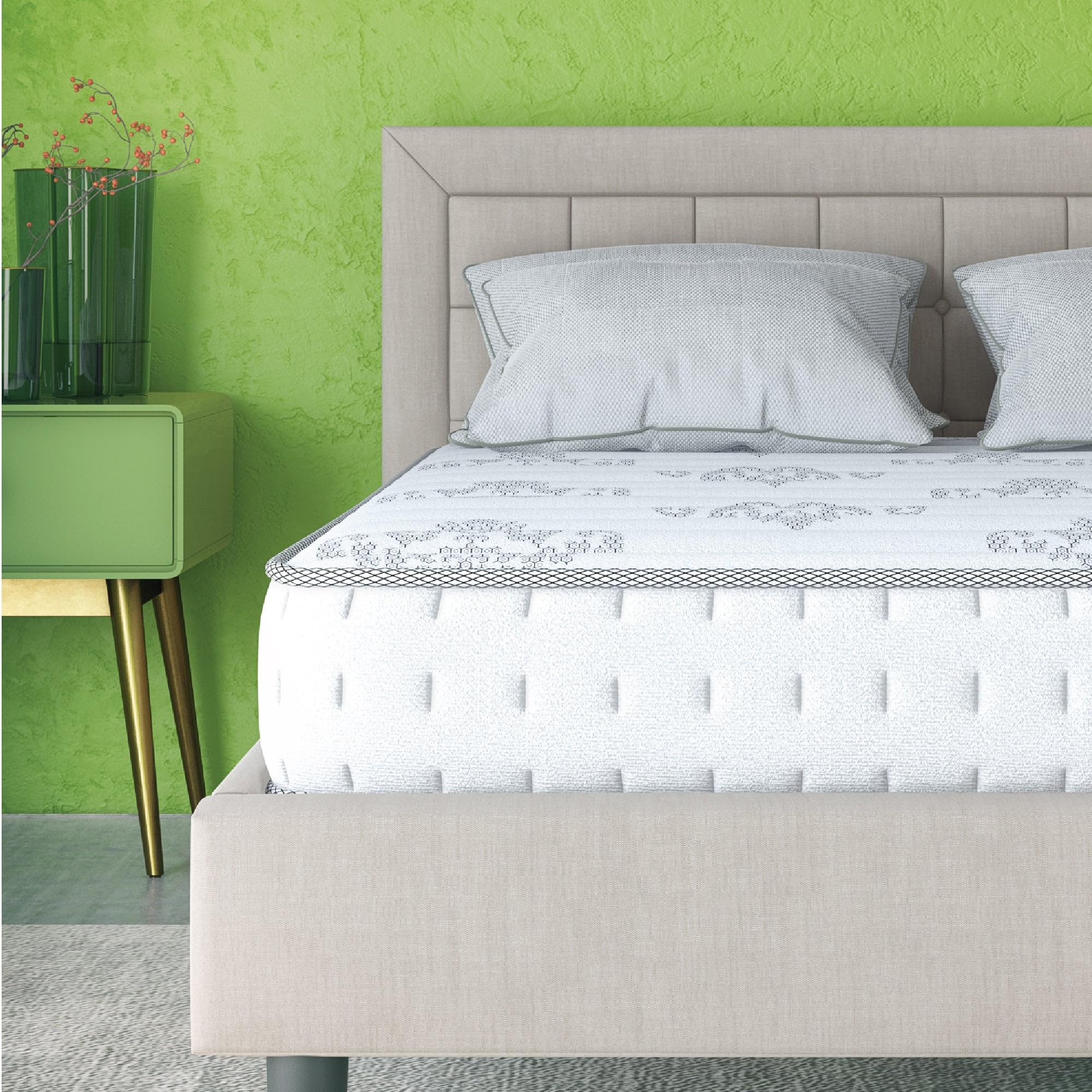 Classic Brands Decker Memory Foam And Innerspring Hybrid 10-Inch Mattress, Mattress In A Box, Queen