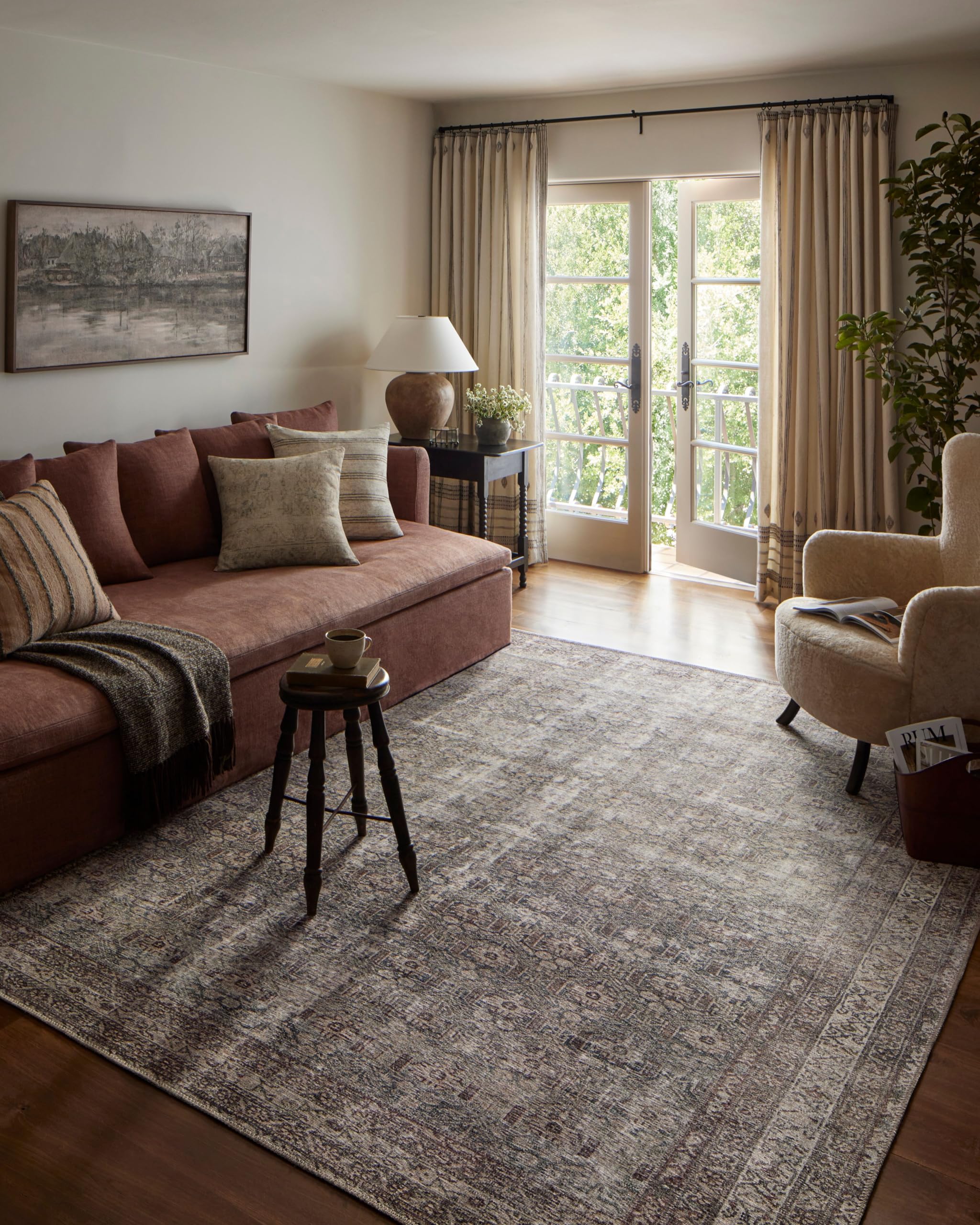 Loloi Amber Lewis x Georgie Moss/Bark 2-3 x 3-9 Accent Rug