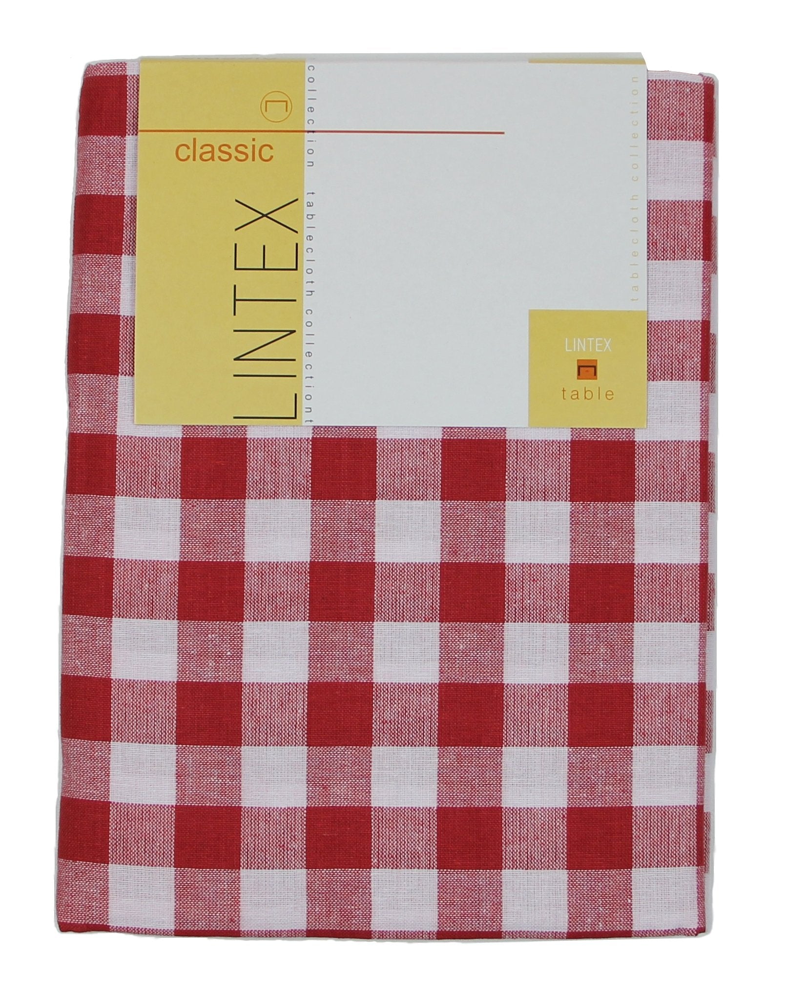 Lintex Linens Buffalo Check Cotton Imported Tablecloth Red Square