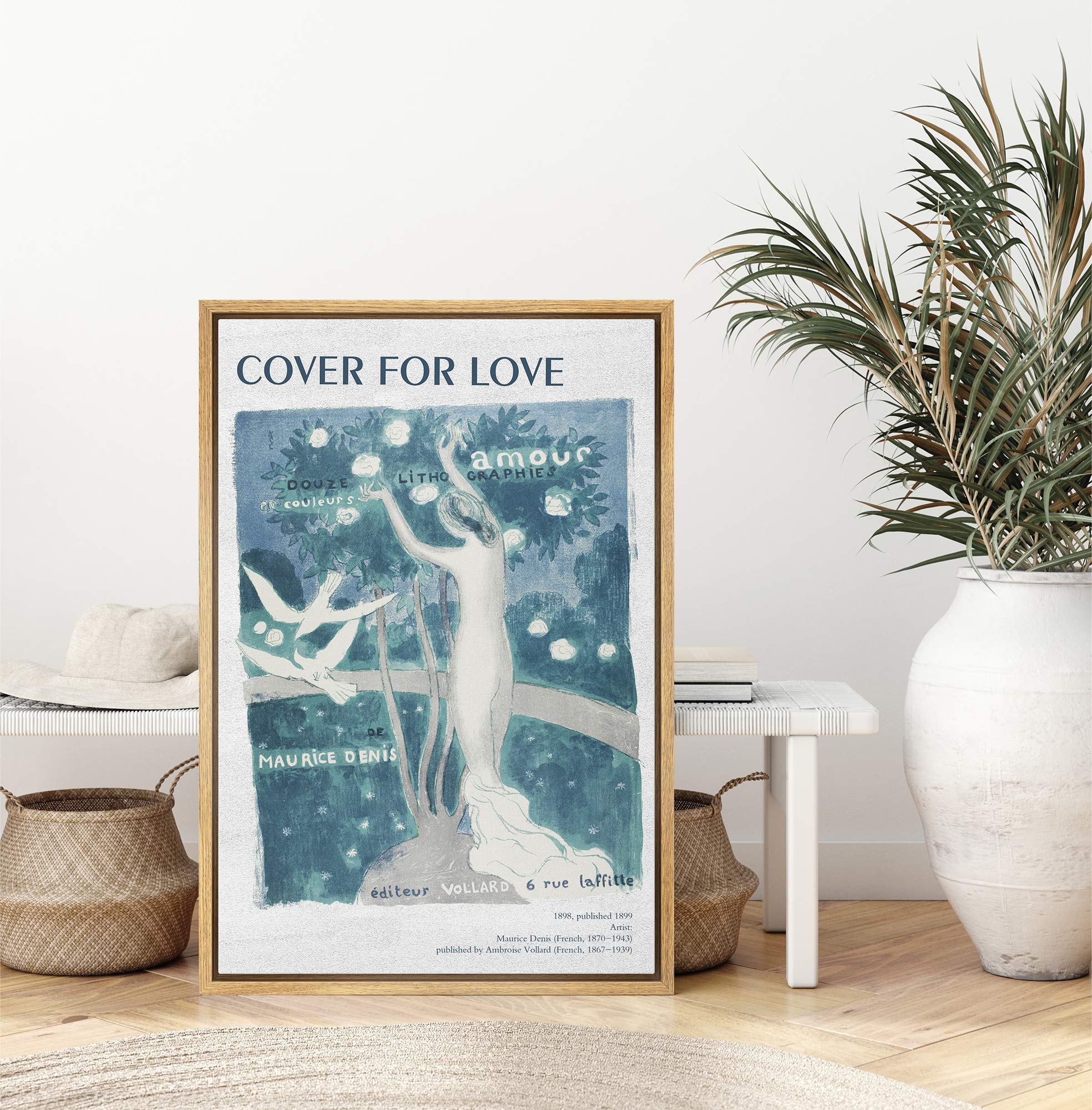 Idea4Wall Framed Canvas Print Wall Art Cover For Love Master Artist Maurice Denis Nature Wilderness Oil Painting Impressionism T
