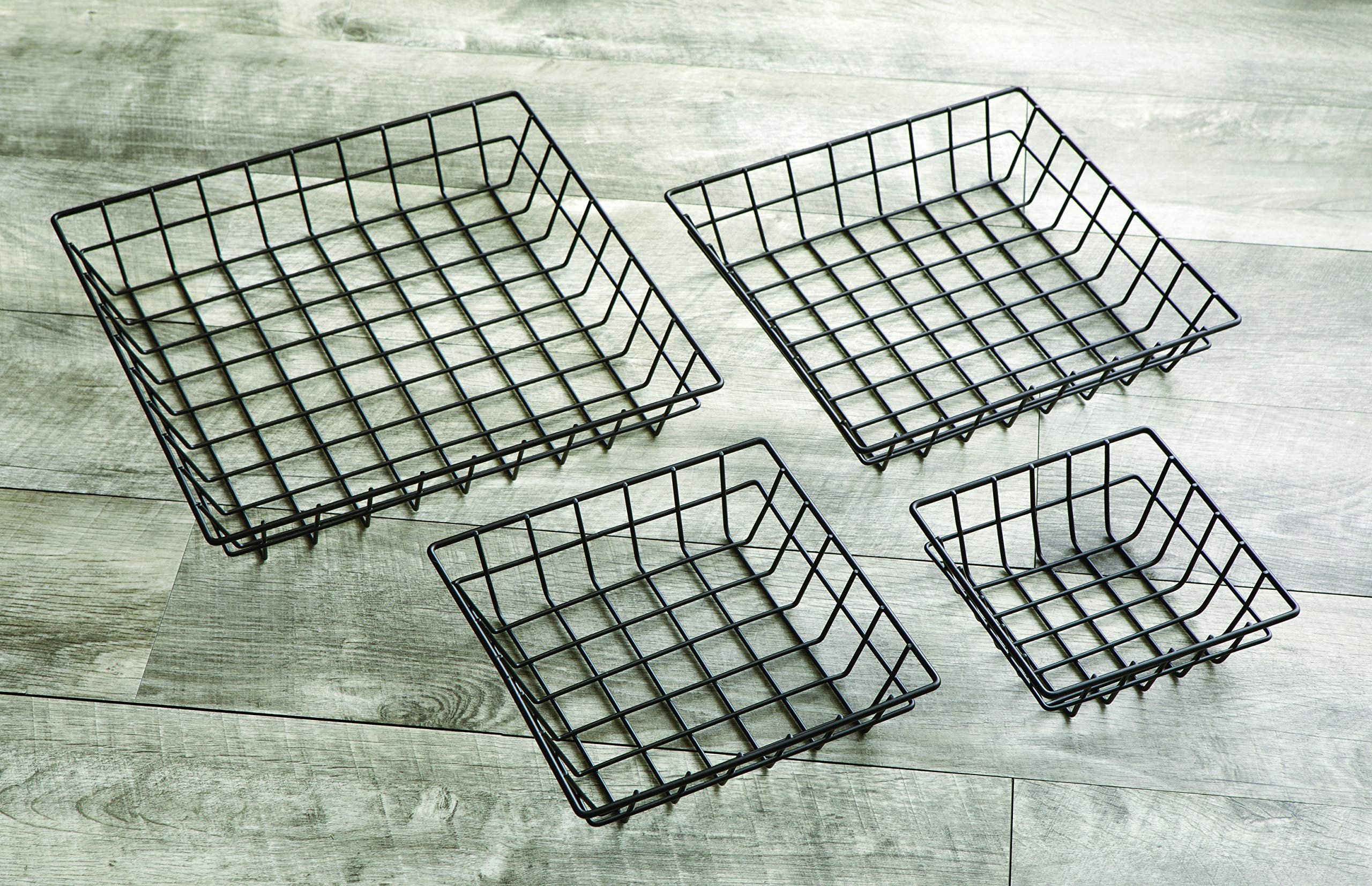 American Metalcraft Sqgb6 Square Wire Grid Basket, Black, 6-Inches