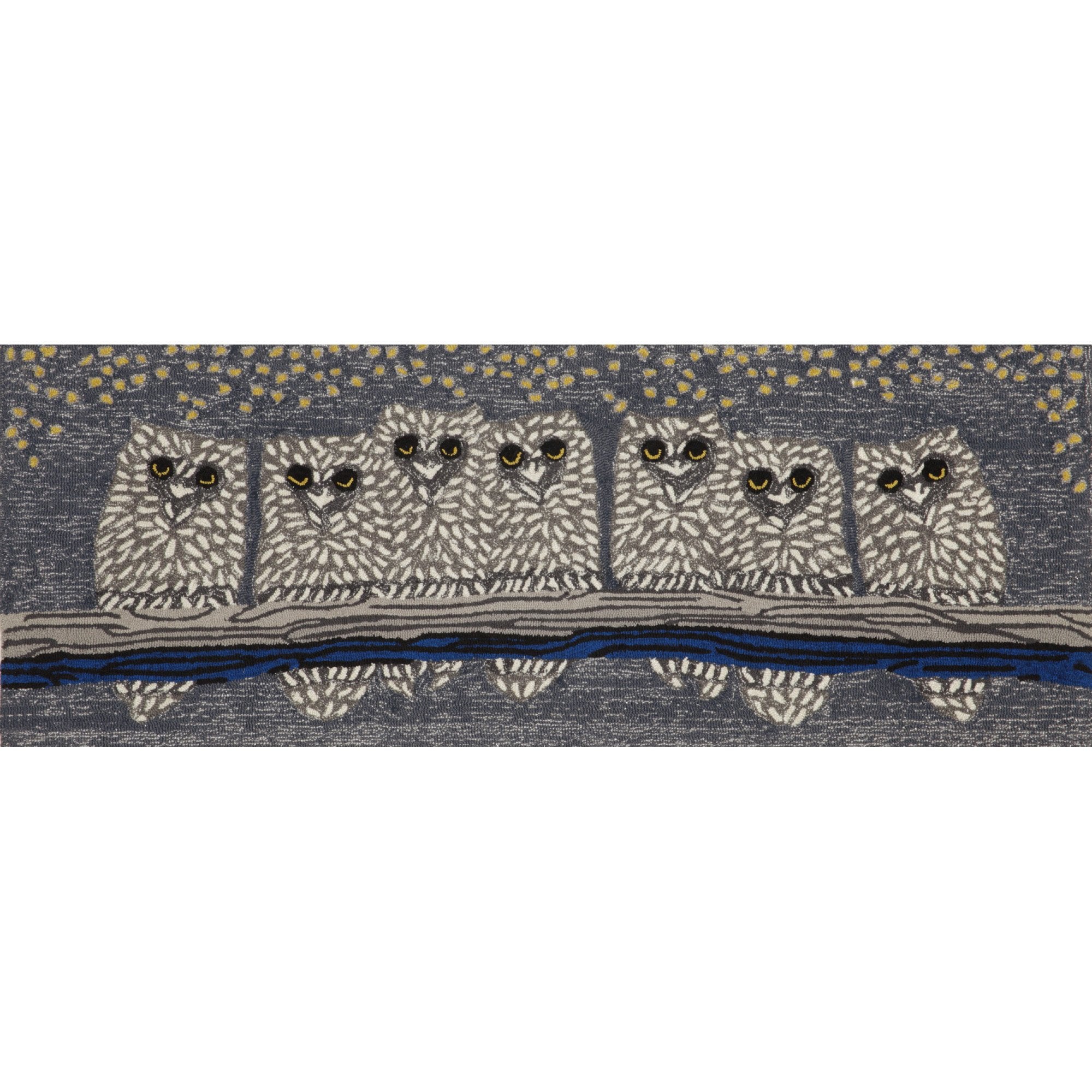 Liora Manne Frontporch Indoor/Outdoor Rug, 2 ft x 5 ft, Owls