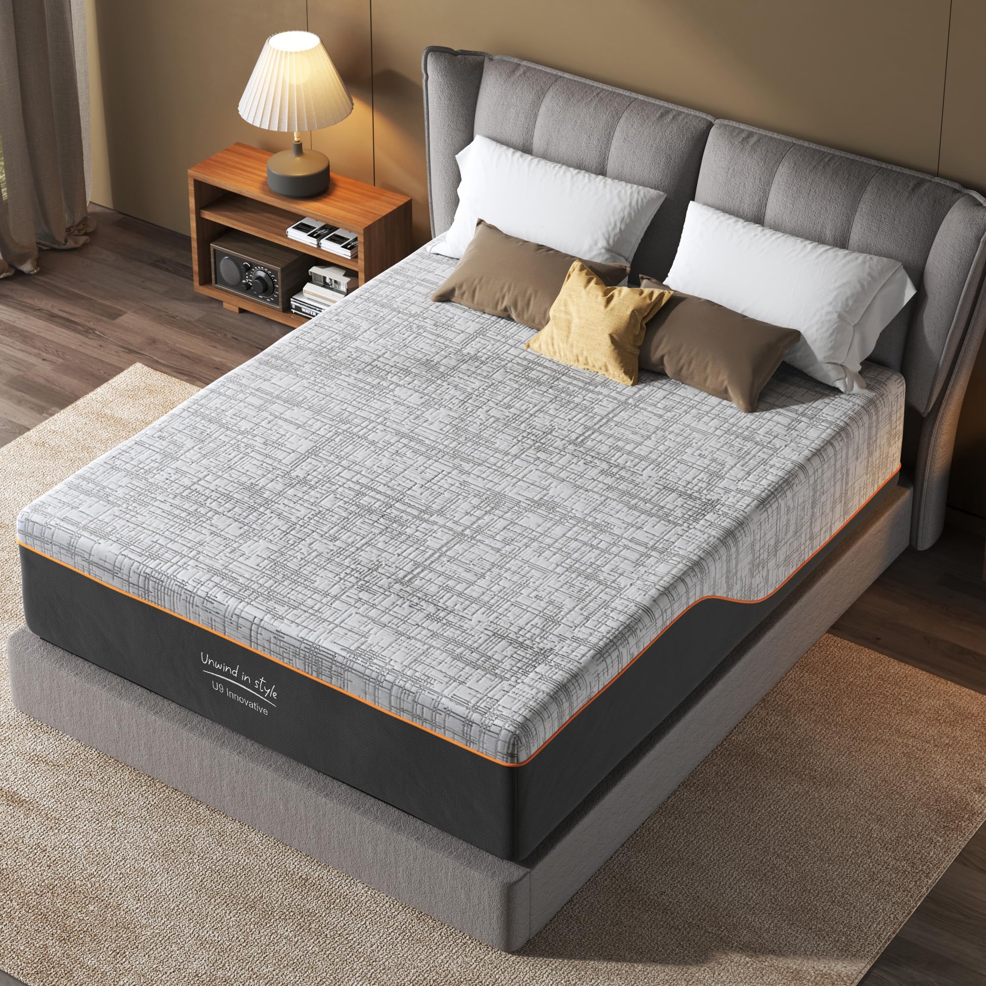 Schow Life 10 Inch Full Mattress Multi-Layer Memory Foam Mattress - Medium Firmness With Bamboo Charcoal & Green Tea Infusion