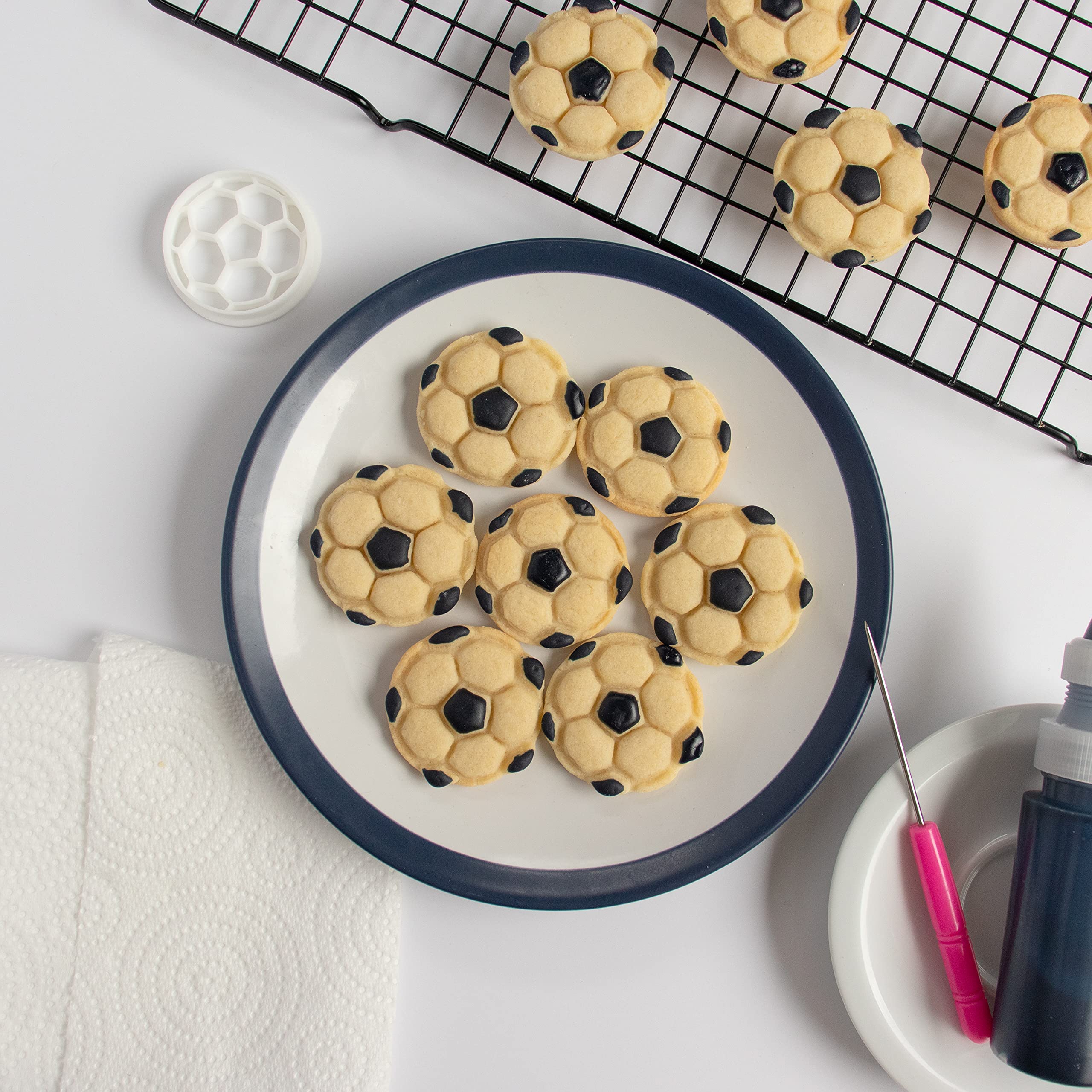 Extra Small Soccer Ball Cookie Cutter, 1 Piece - Bakerlogy