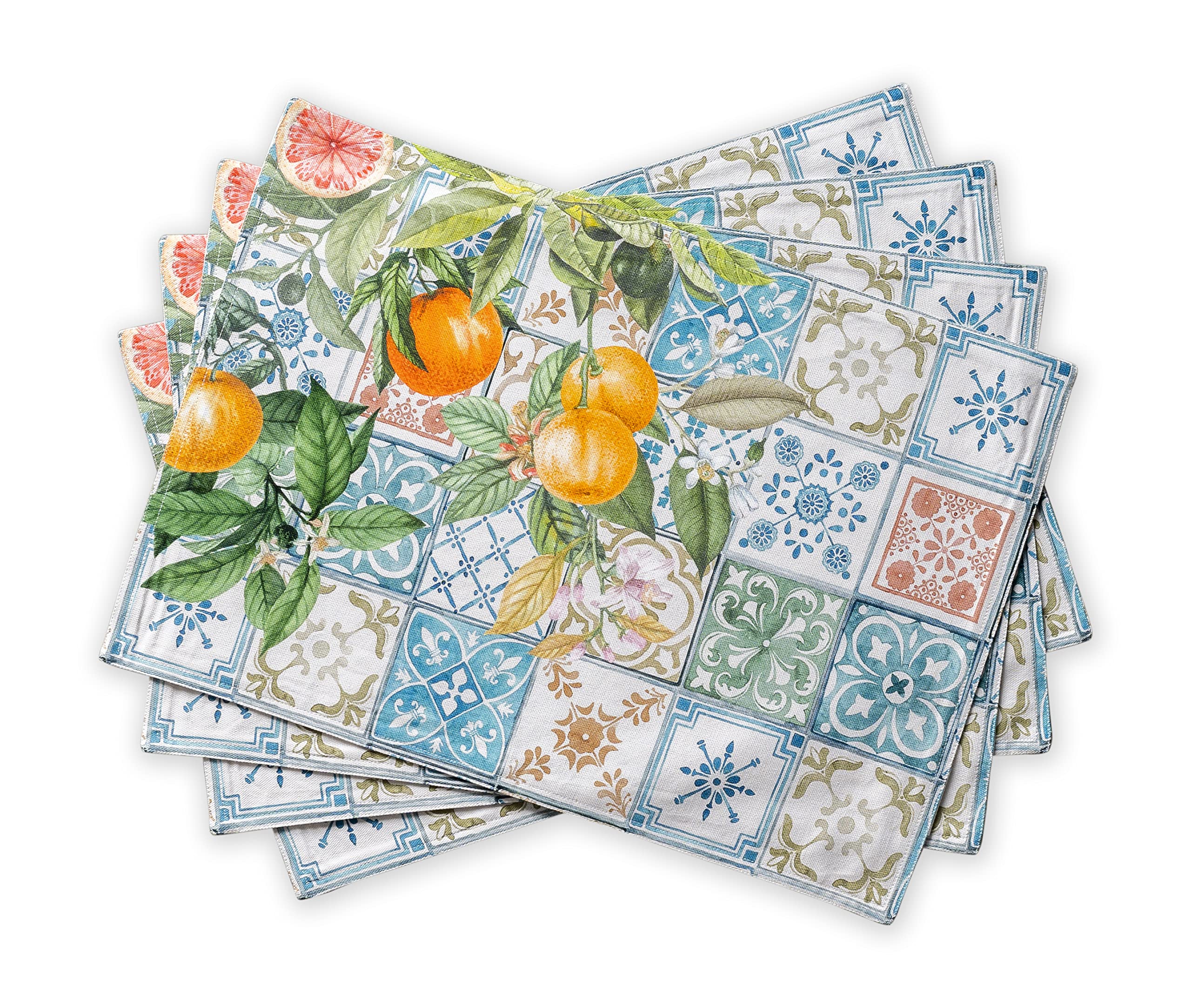 Maison D Hermine Cloth Placemat 100% Cotton Set Of 4 Decorative Washable Place Mats Table Placemat, Dining, Kitchen, Parties & C
