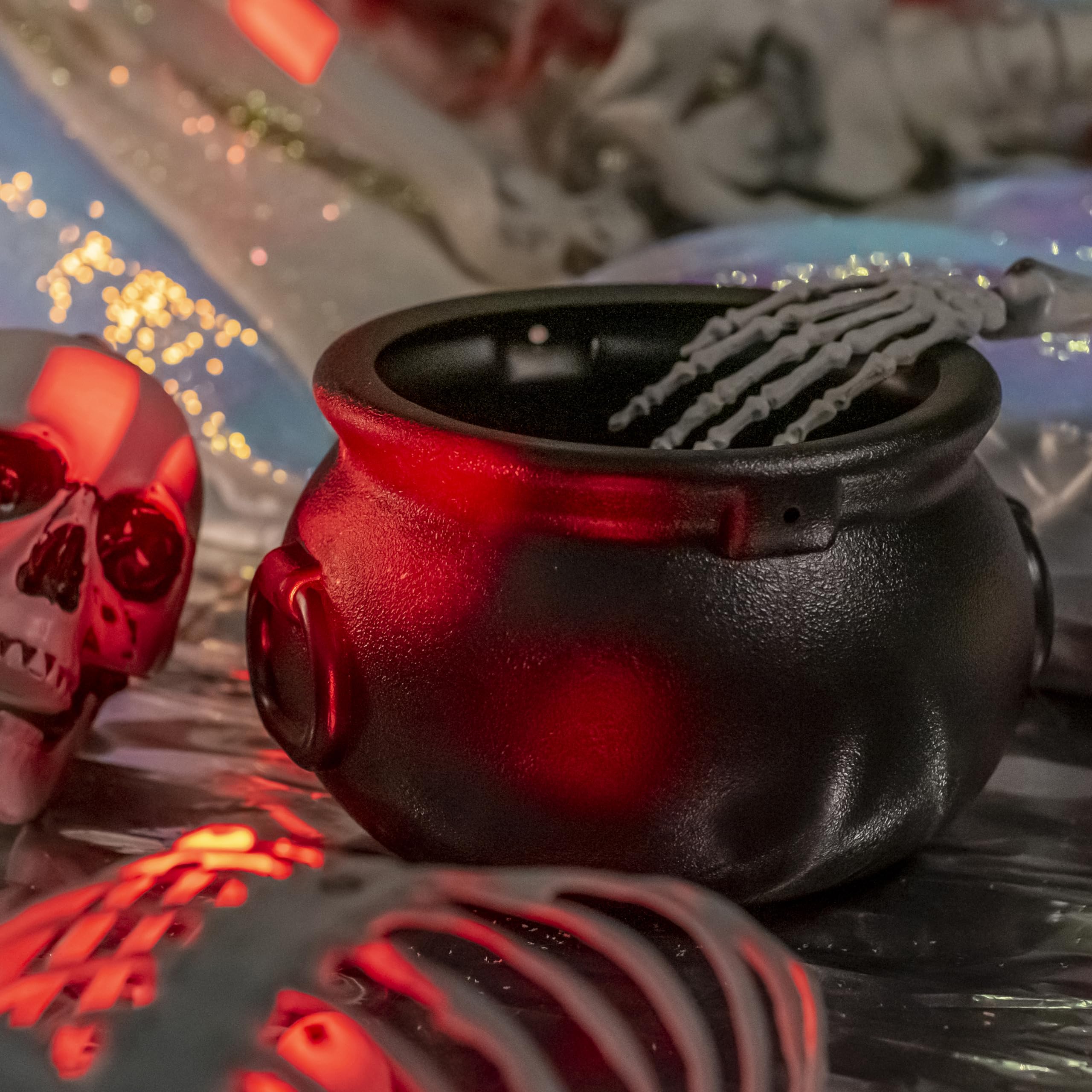 Glocamping 11'' And 7.4    Package Large Easter Day, St. Patrick'S Day, Halloween Black Plastic Witch Cauldron Kettle, Candy Hol