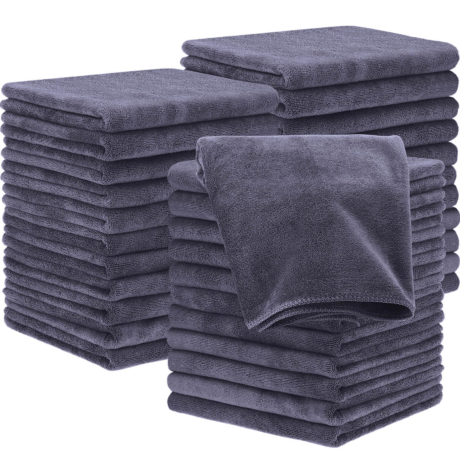 Panelee 24 36 Packs of Bleach Proof Towels Microfiber Absorbent Bleach Resistant Salon Hand Towels for Gym, Bath, Spa, Shaving, 