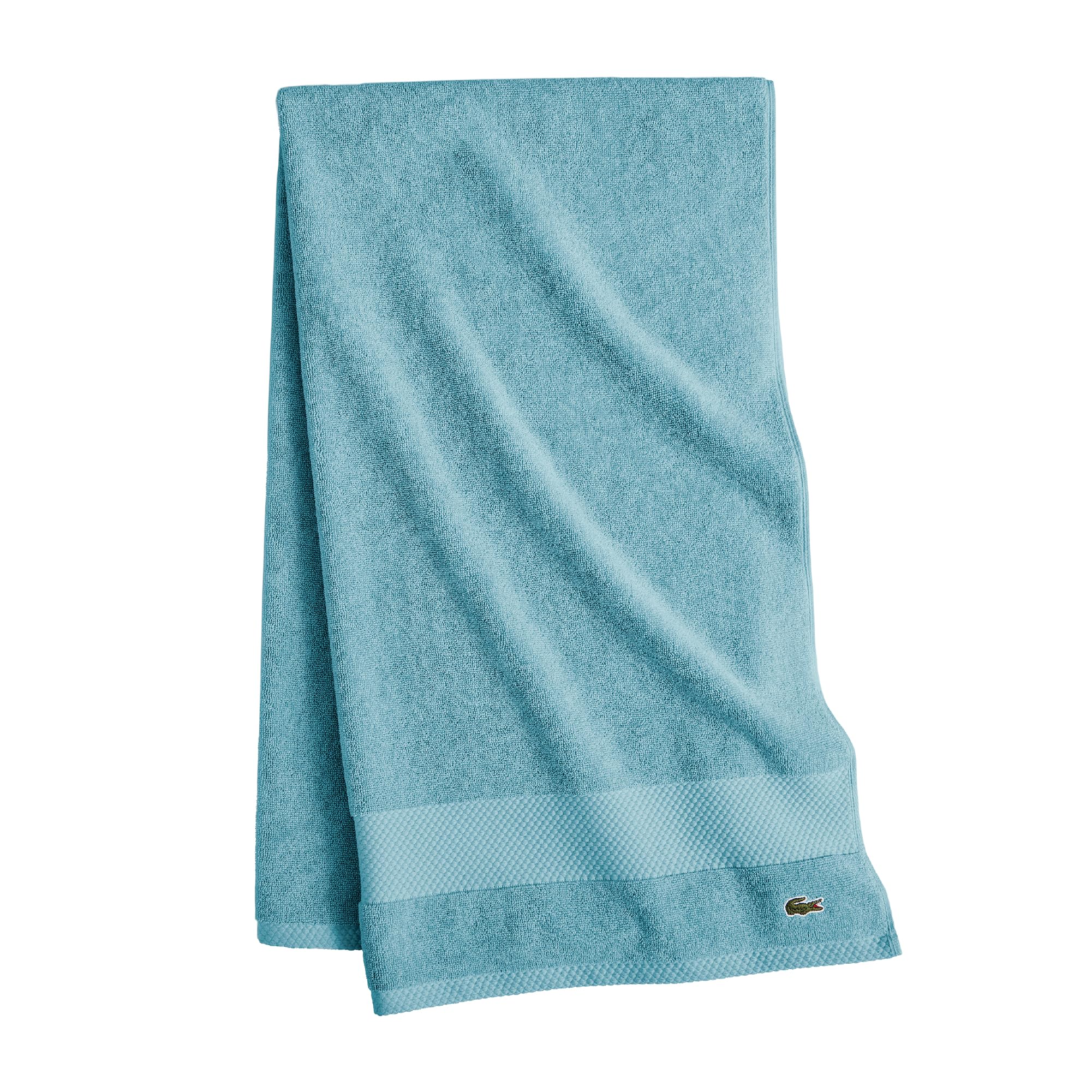 Lacoste Heritage Supima Cotton Bath Towel  Celestial  30 '' x 54 ''