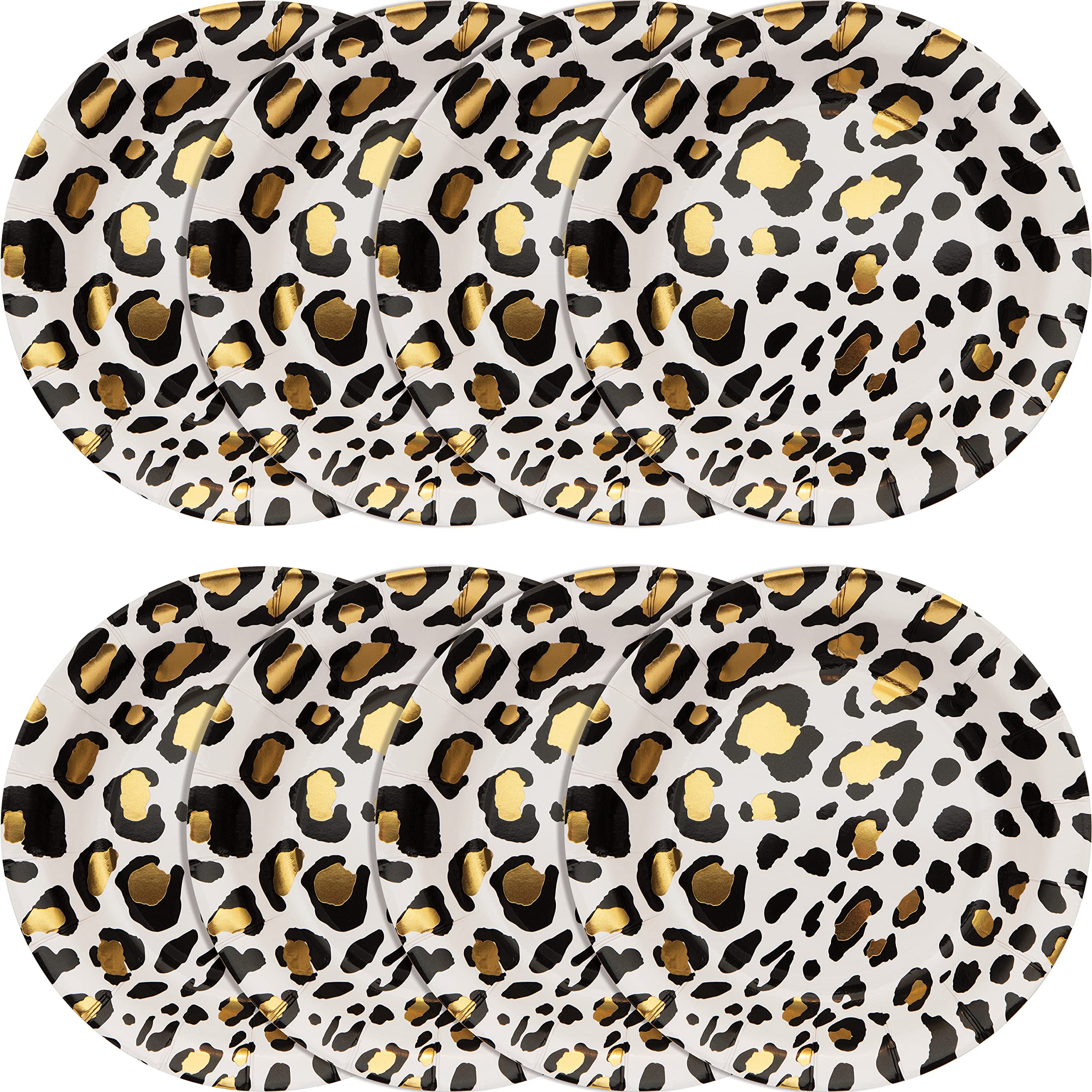 Leopard Dessert Plates, 8 Ct