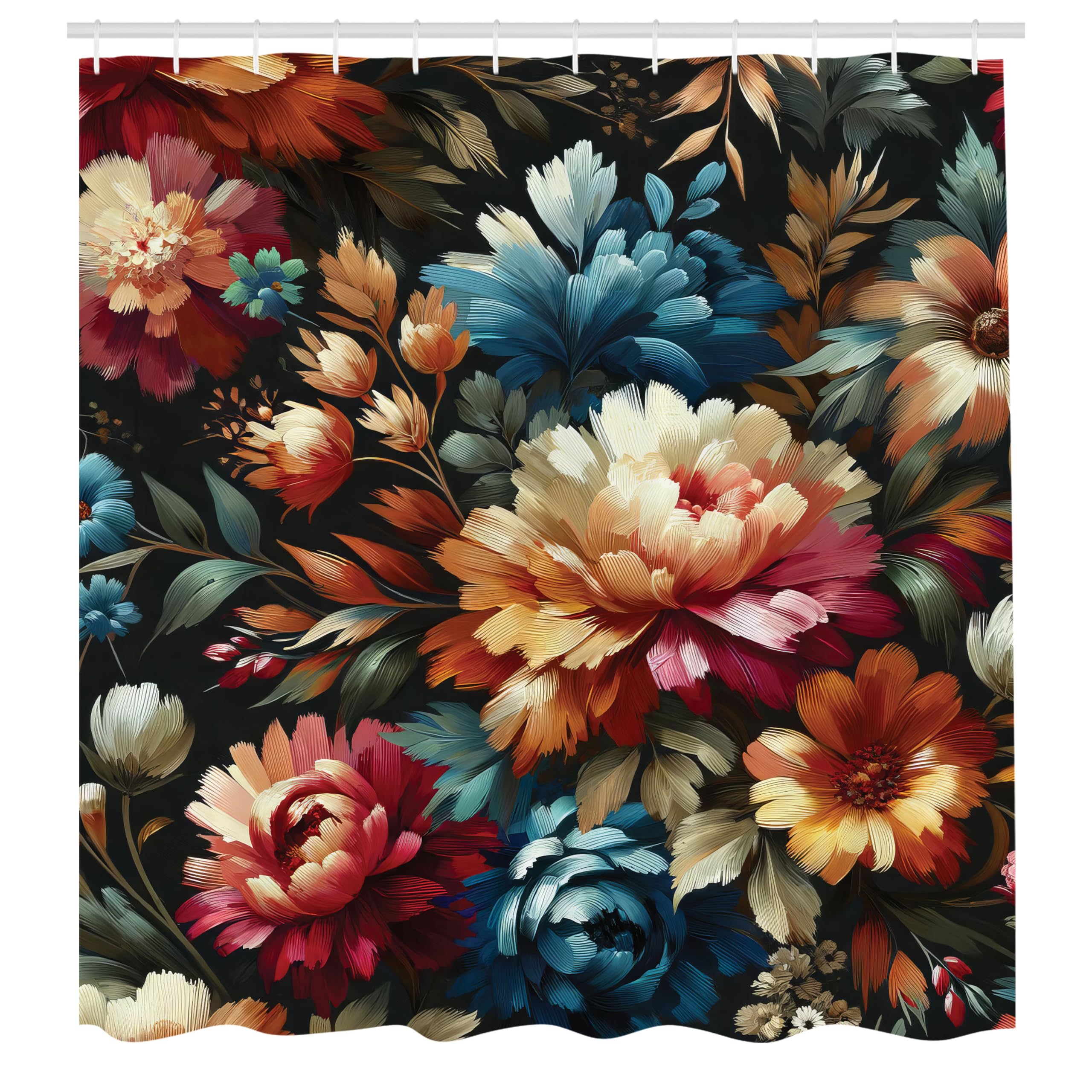 Ambesonne Floral Shower Curtain, Springtime Scene Of Aquarelle Look Garden Scene Flowers Leafy Atmosphere, Cloth Fabric Bathroom