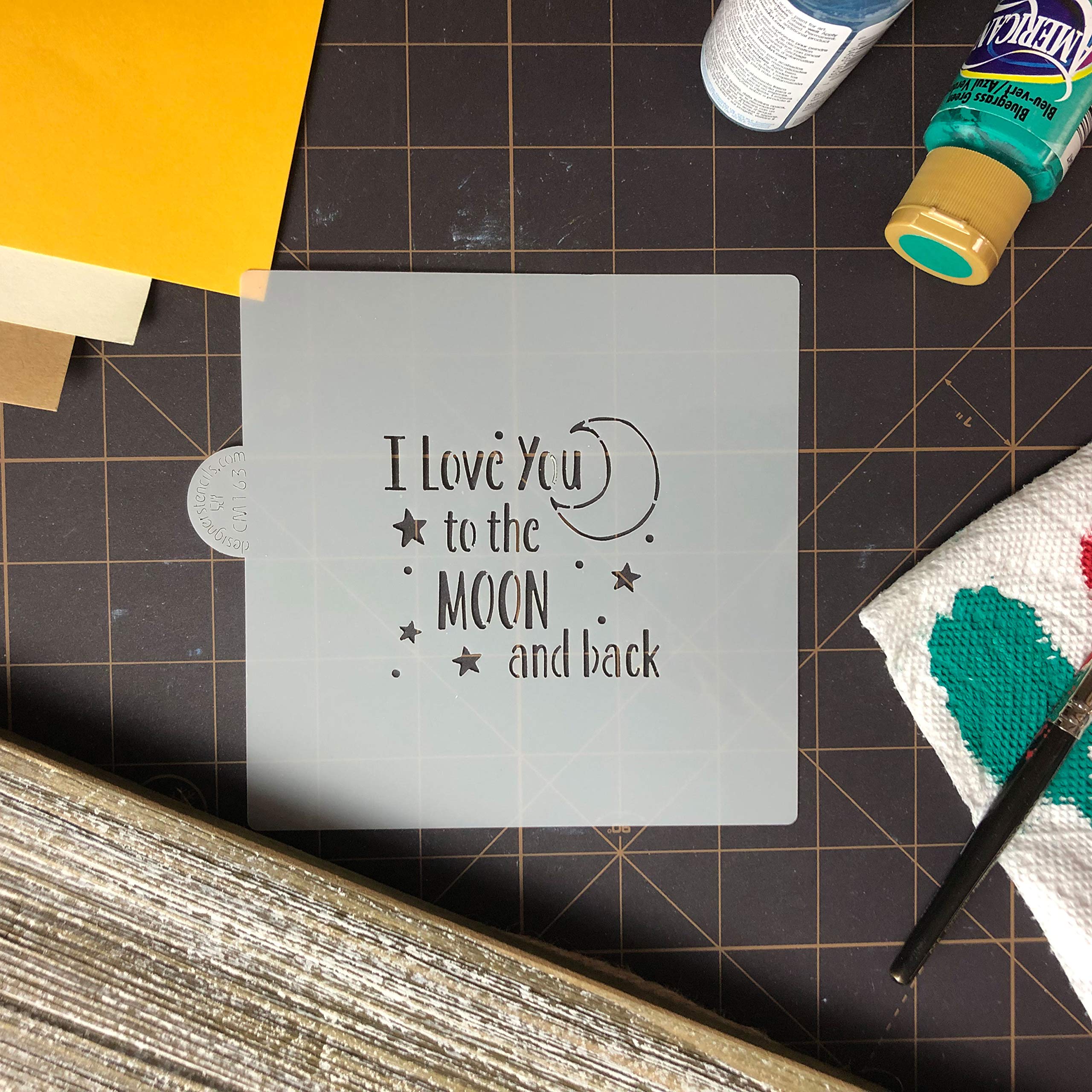 I Love You To The Moon And Back Cookie And Craft Stencil Cm163 By Designer Stencils