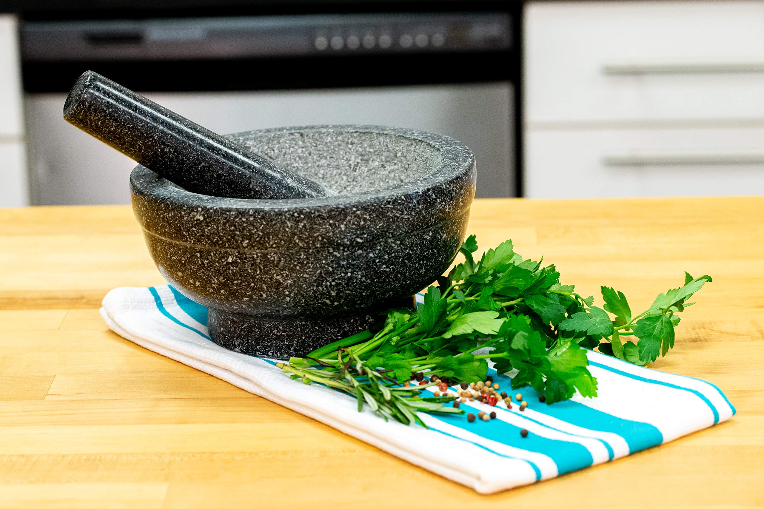 Cilio Granite Giant Mortar And Pestle - 5 X 6.75, 5'' X 6.75'' - Kitchen Mortar Pestle