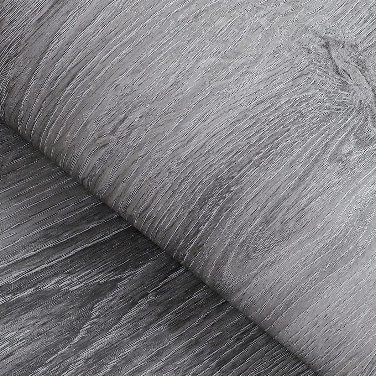 Funstick 15.8''X240'' Thick Grey Wood Contact Paper Waterproof Self Adhesive Rustic Wood Wallpaper Peel And Stick Removable Wood