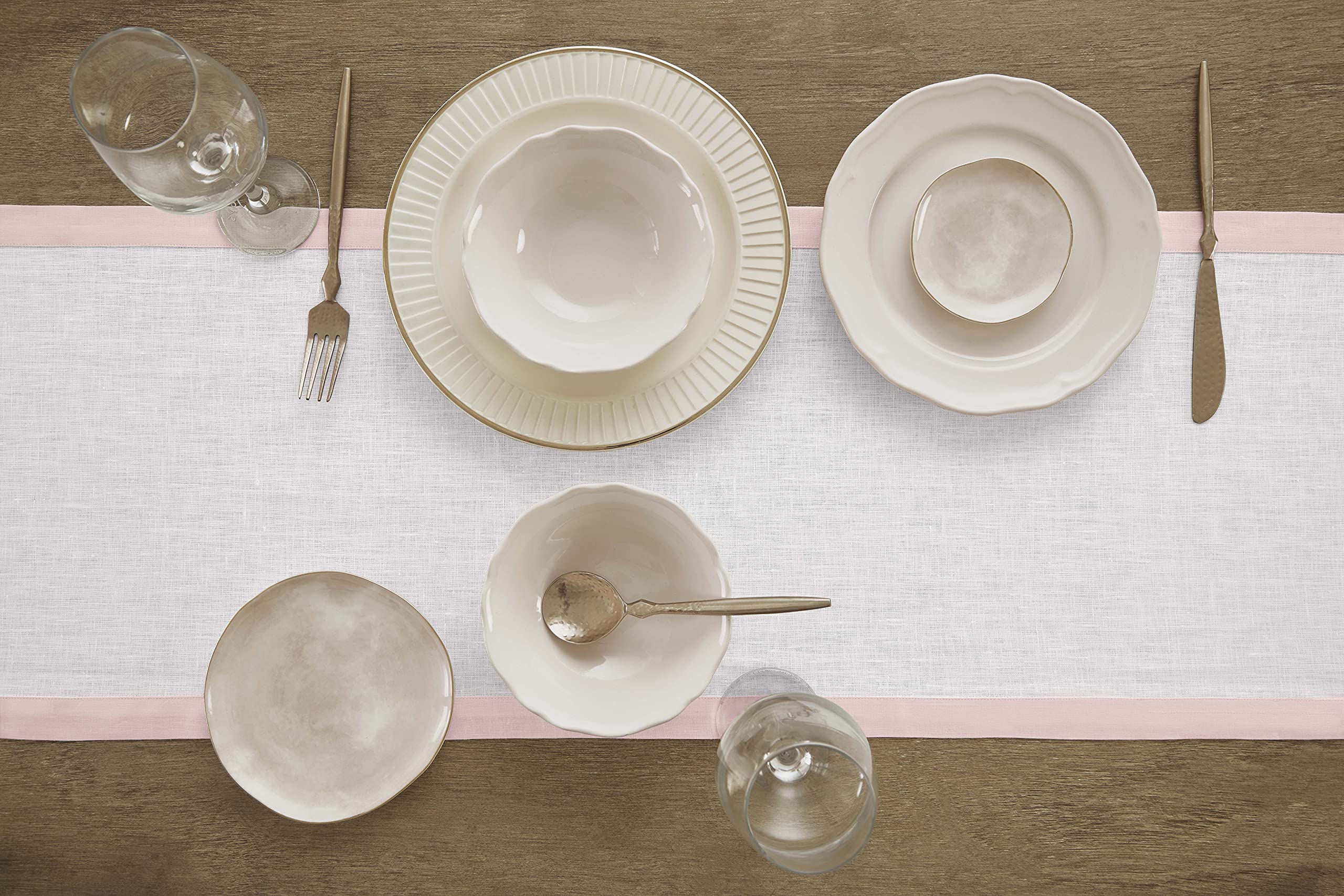 Solino Home Linen Classic Table Runner - 100% Pure Linen Table Runner 14 X 90 Inch Long -
