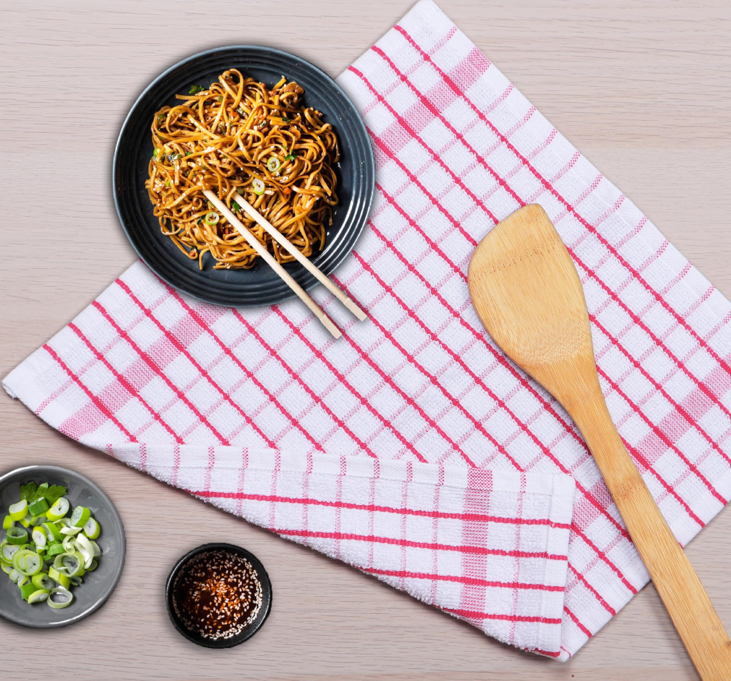 Amour Infini Kitchen Dish Cloths Set Of 8 - Ultra Soft, Highly Absorbent, Quick-Drying Terry Cotton Dishcloths 12''X12'' Inch Wa