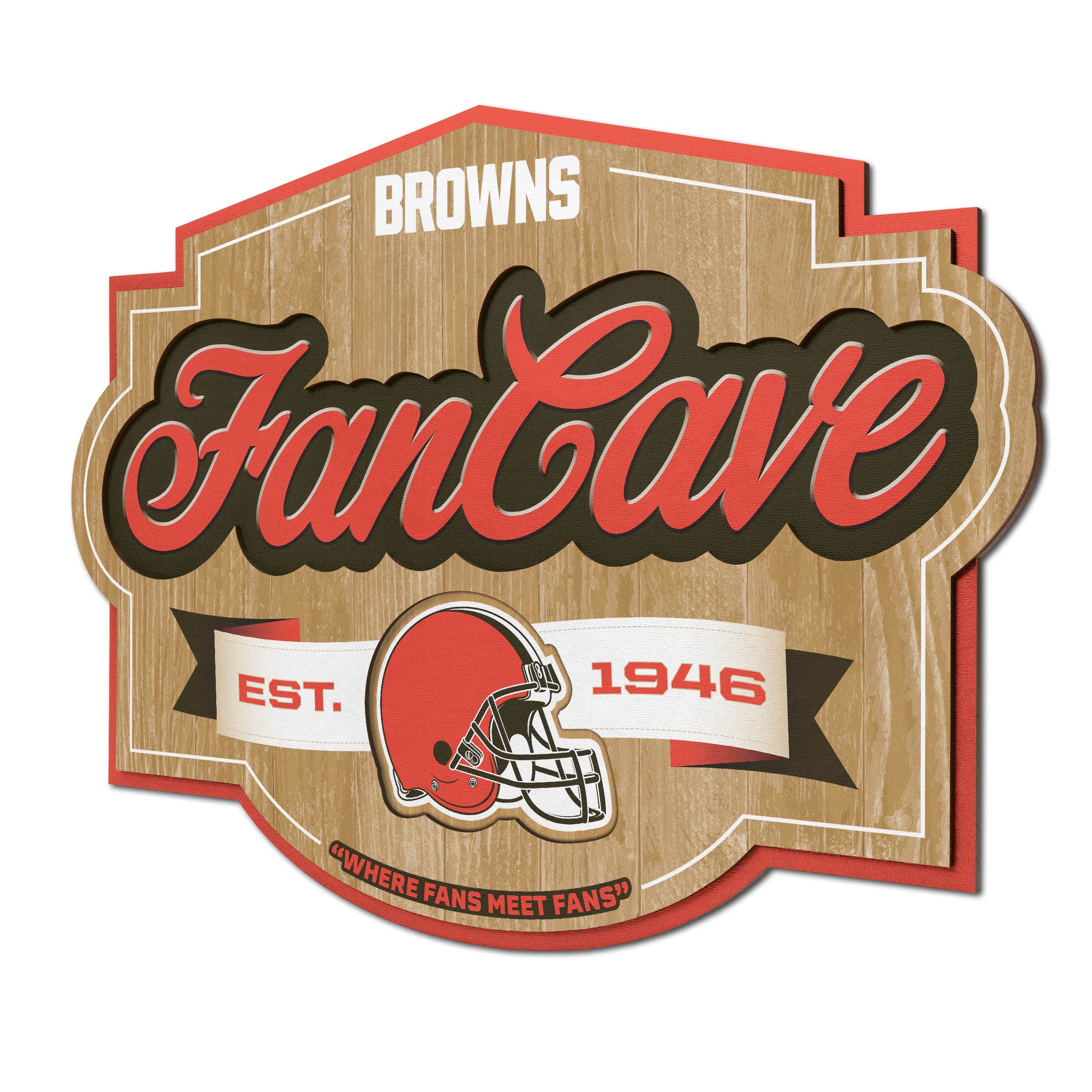 Youthefan Nfl Cleveland Browns Fan Cave Sign