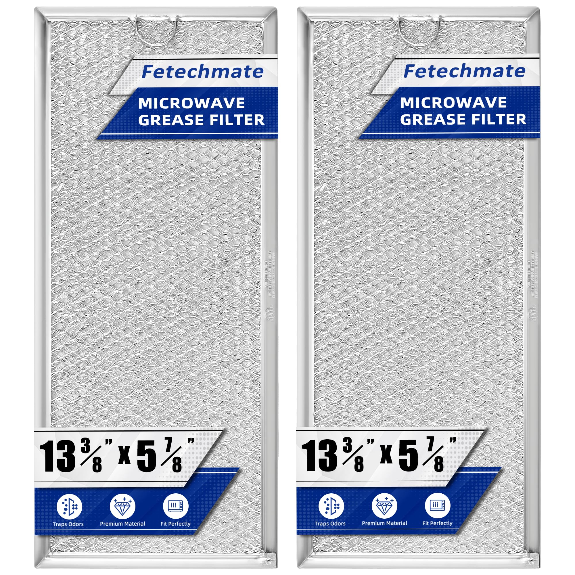 13.3'' X 5.85'' Microwave Grease Filter Replace Wb06X10596 Whirl.Pool S.Amsung G.E Microwaves By Fetechmate, 2-Pack Microwave Fi