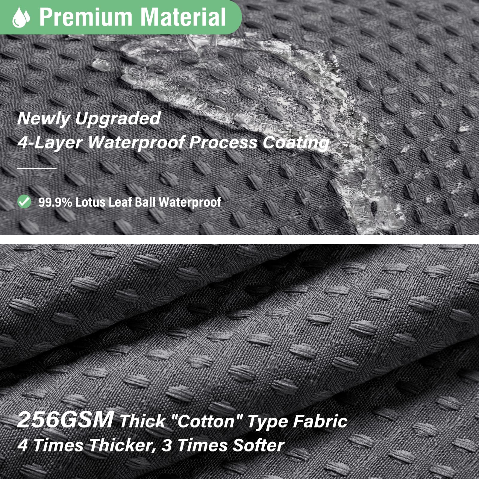 Dynamene Stall Fabric Shower Curtain, 60 X 84 Inch Long Waffle Weave Weighted Thick Cloth Shower Curtain For Bathroom, Neutral H