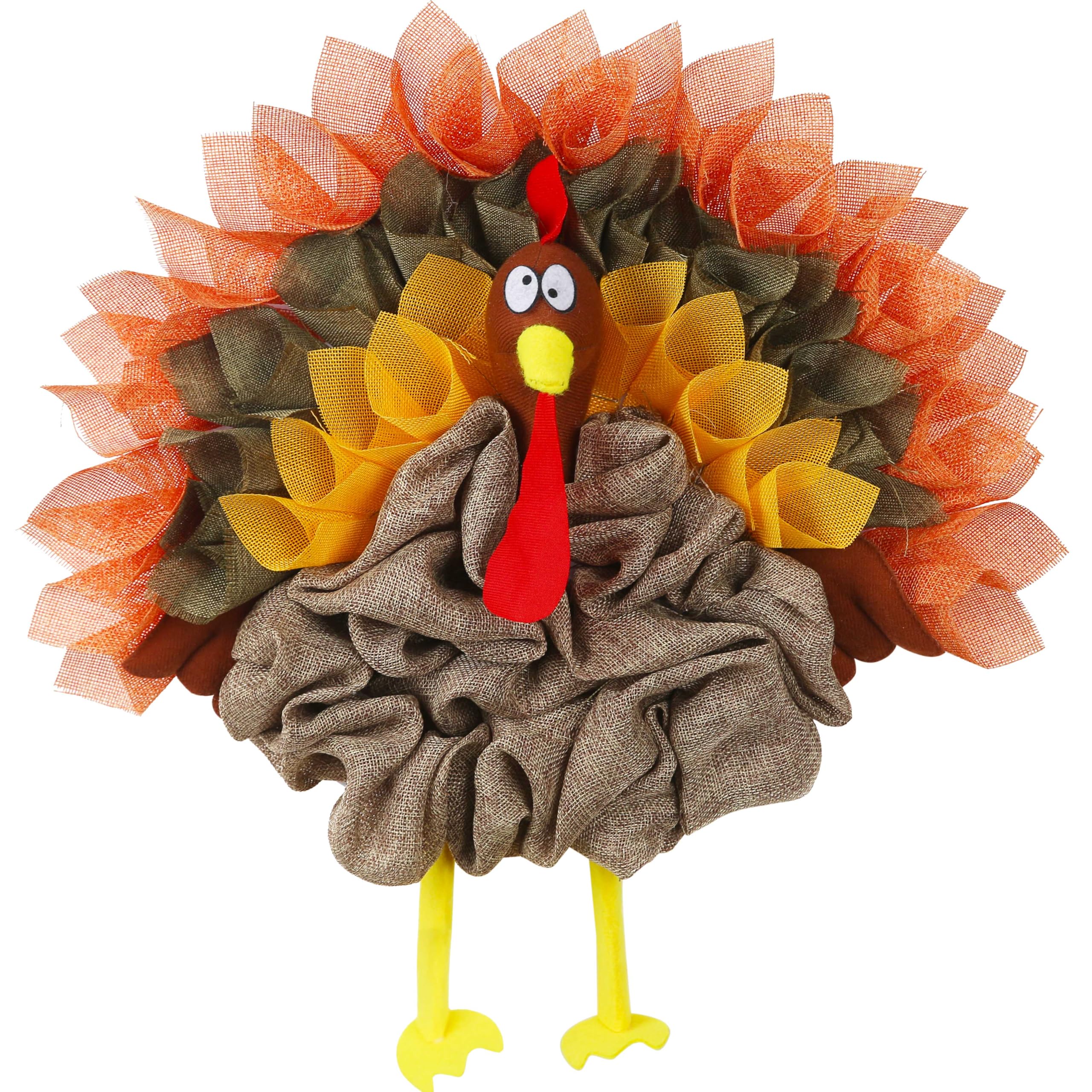 CYNOSA Thanksgiving Door Decorations Turkey Decor Wreath for Front Door Turkey Decorations Fall Thanksgiving Door Hanger Gobble 