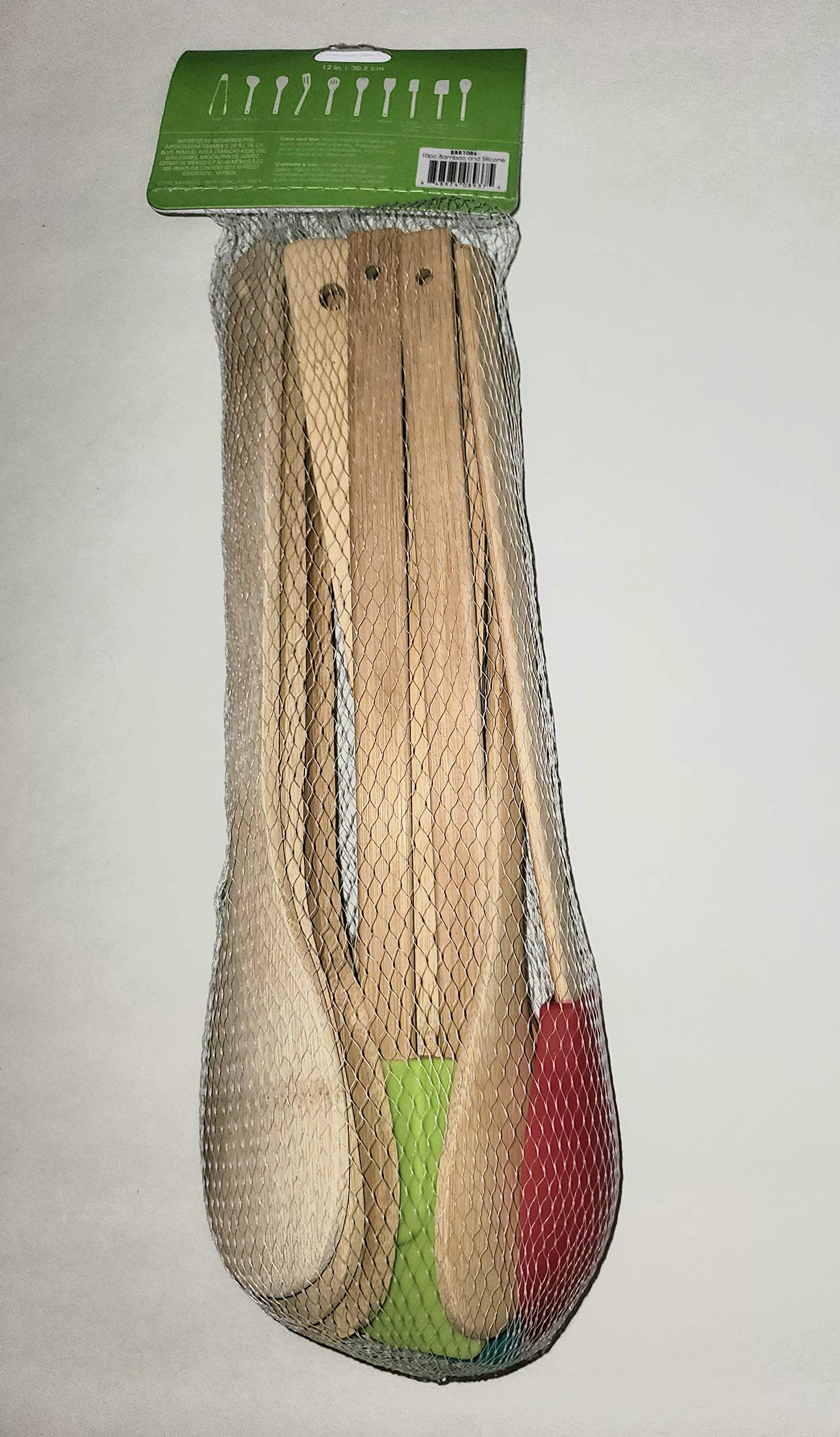 Core Bamboo 10-Piece Bamboo And Silicone Utensils Set