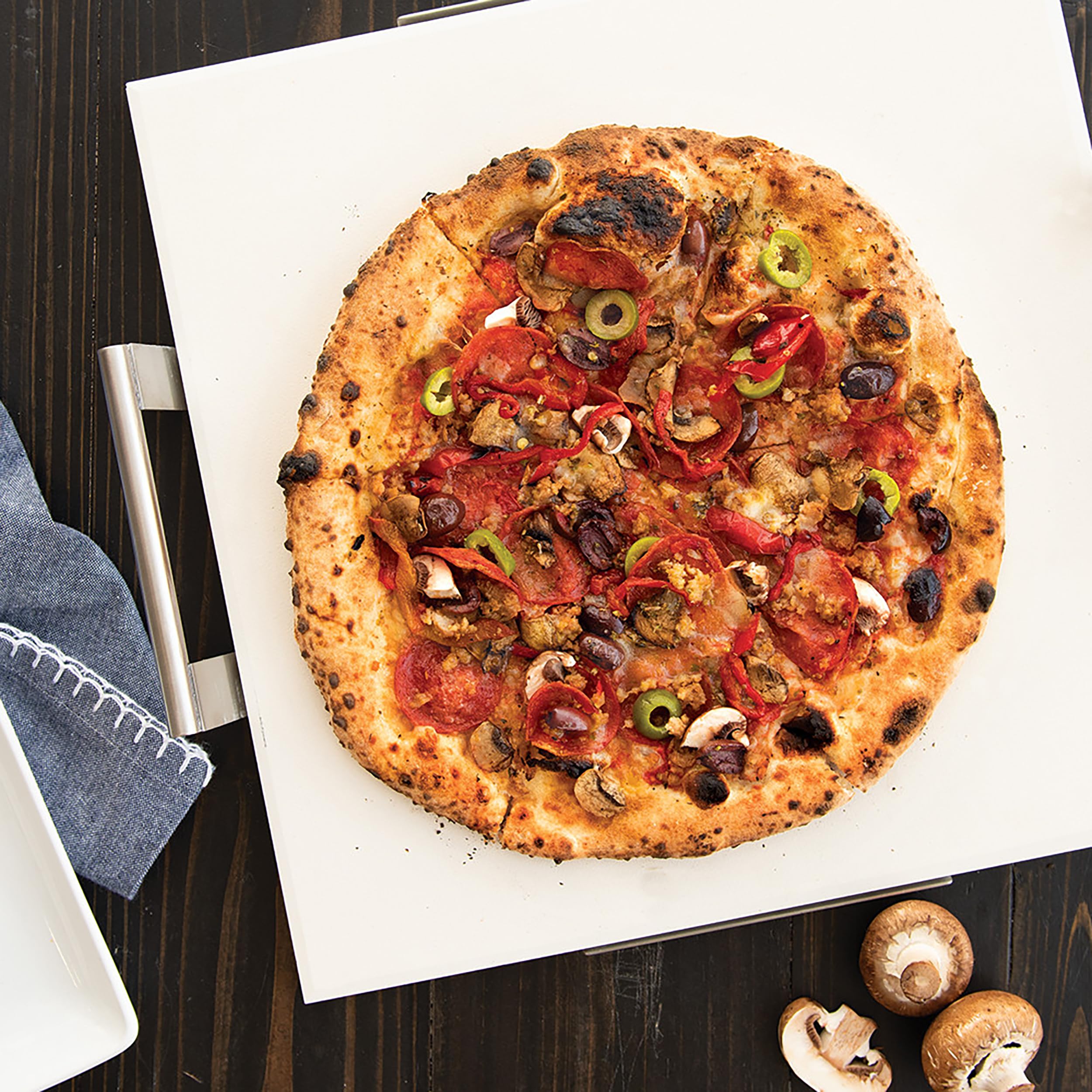 Nordic Ware Deluxe Square Pizza Stone With Rack