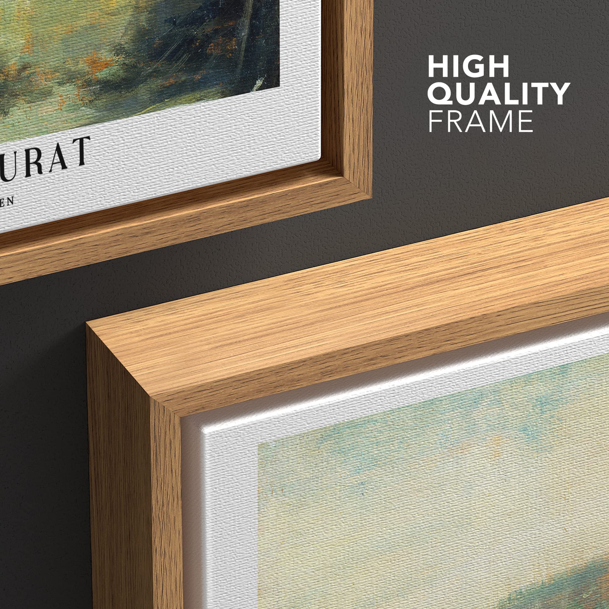 Wall26 Framed Canvas Print Wall Art Landscape At Saint-Ouen By Georges Seurat Historic Classical Illustrations Fine Art Decorati