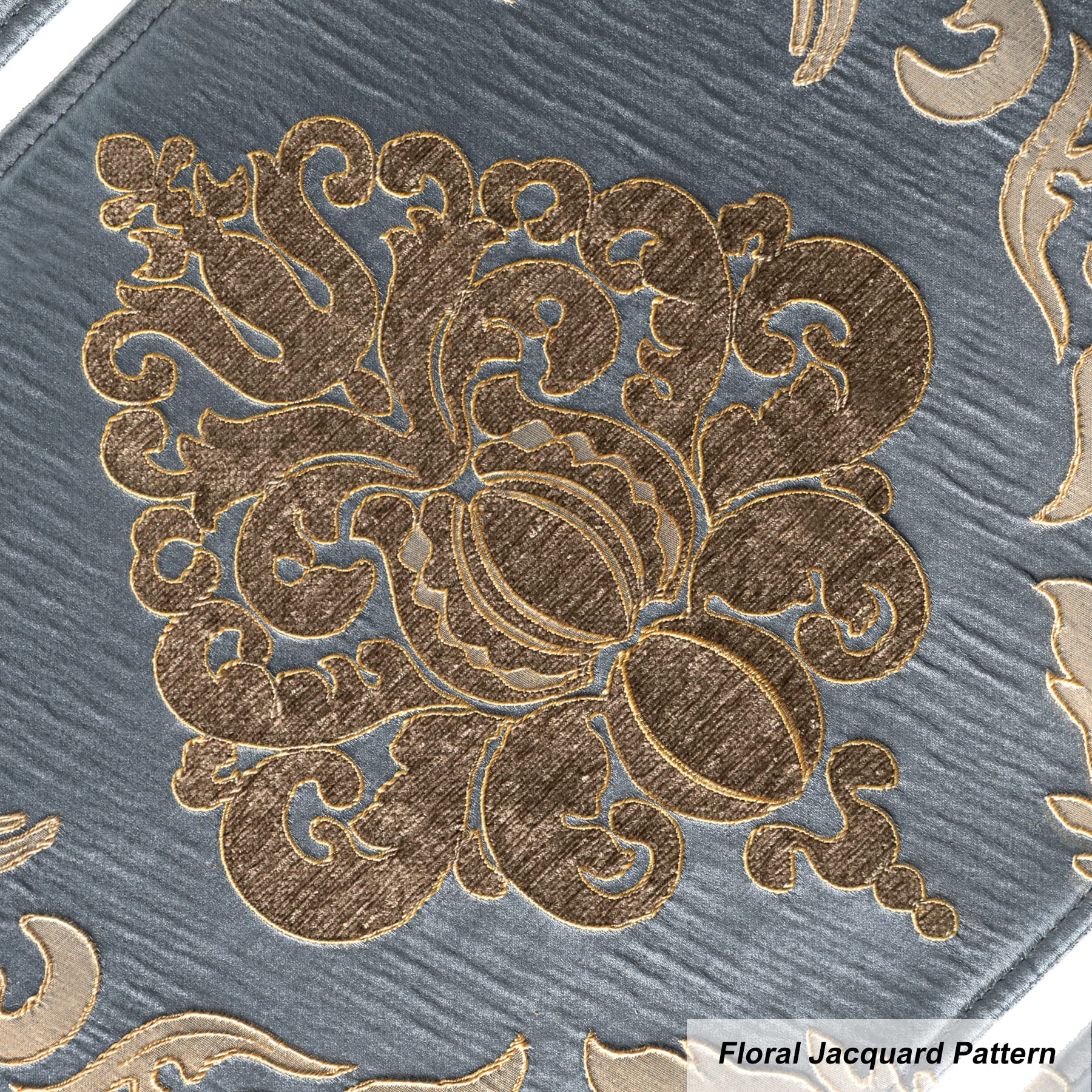 Loom And Mill Luxury Damask Placemats Set Of 4, Traditional Jacquard Table Place Mats For Dining Table Kitchen Room Holiday Banq