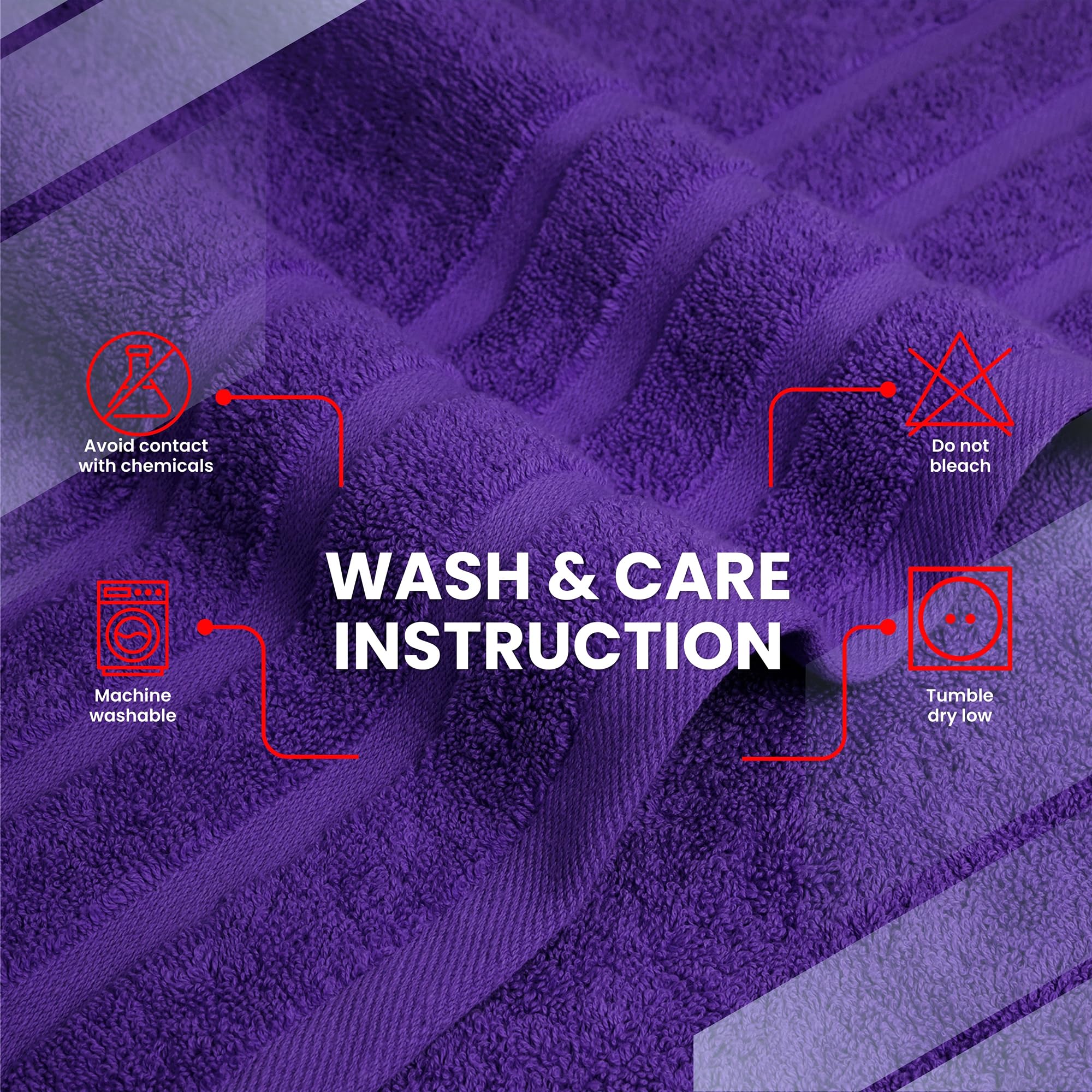 Premium Purple Bath Towels - 700 GSM 100% Cotton 27x54 Inches Pack of 2 Bathroom Towels - Ultra Soft and Highly Absorbent Hotel and Spa Quality Bath Towels for Bathroom by Infinitee?Xclusvies