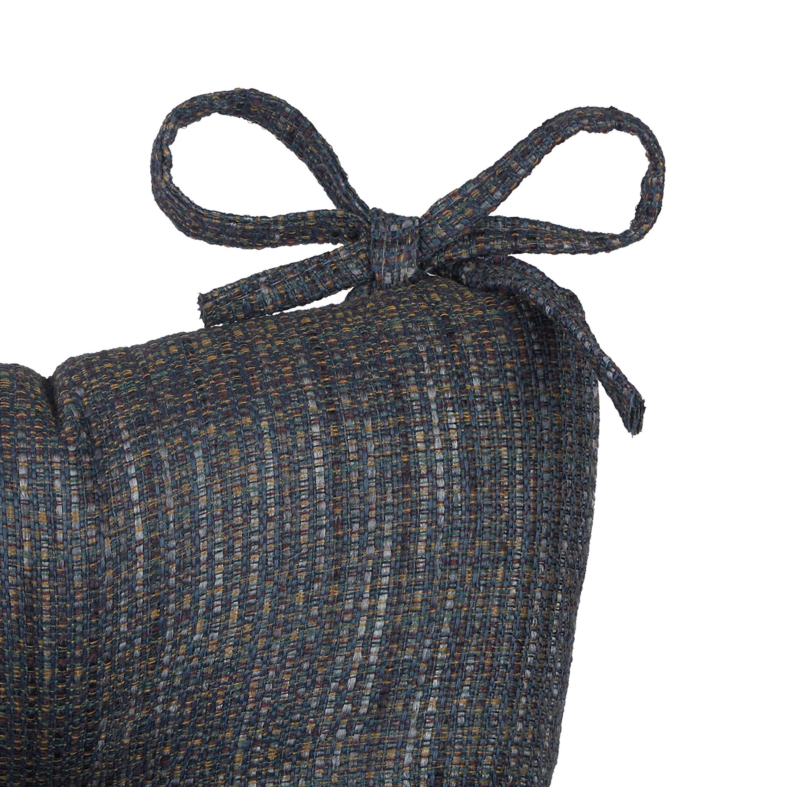 Klear Vu Non-Slip Omega Rocking Chair Cushions Set, Seat And Seatback Pads, 2 Piece, Denim