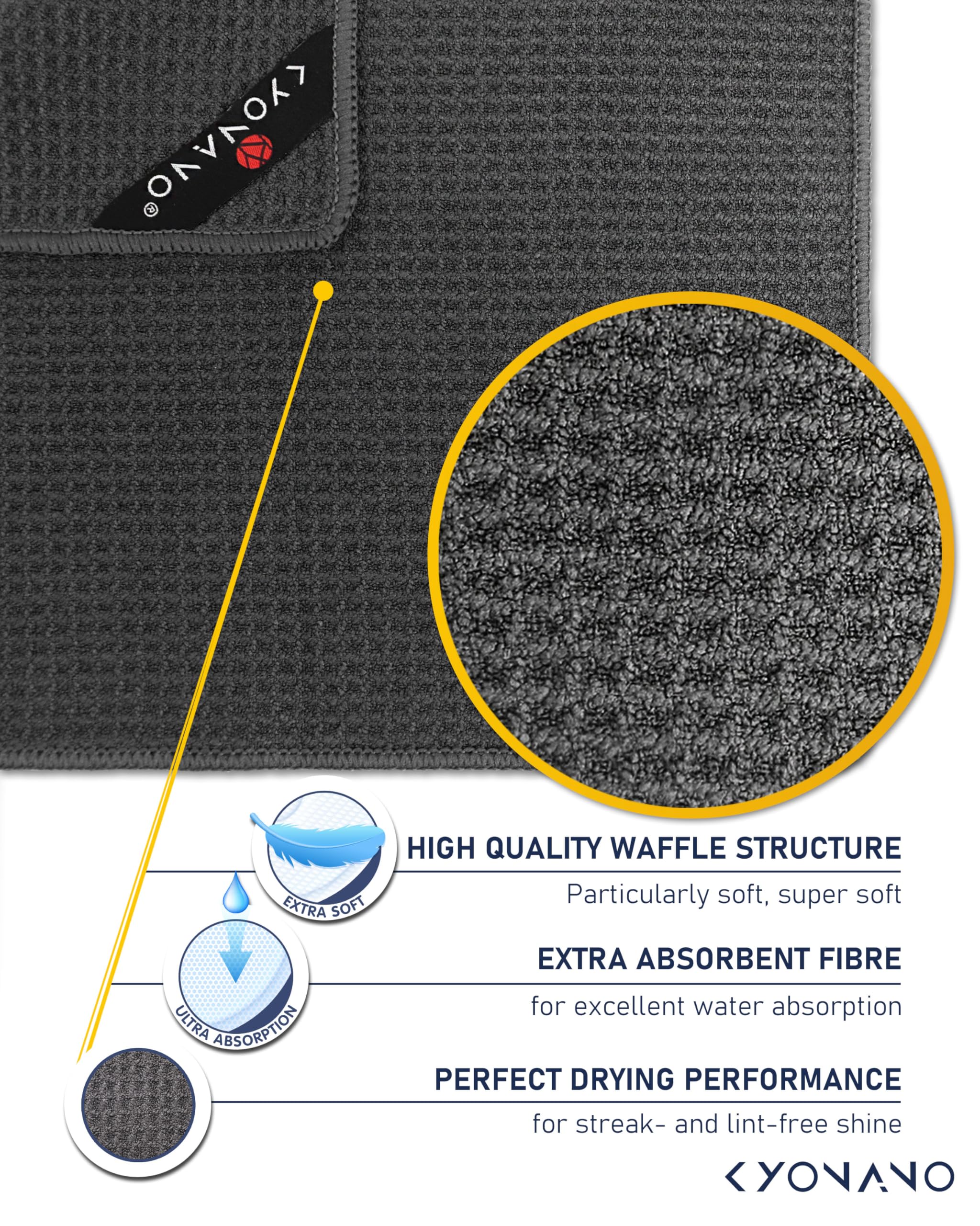 Kyonano Barista Micro Cleaning Towels 4 Pack - Make The Perfect Coffee Or Espresso - Coffee Accessories For Barista To Clean Ste