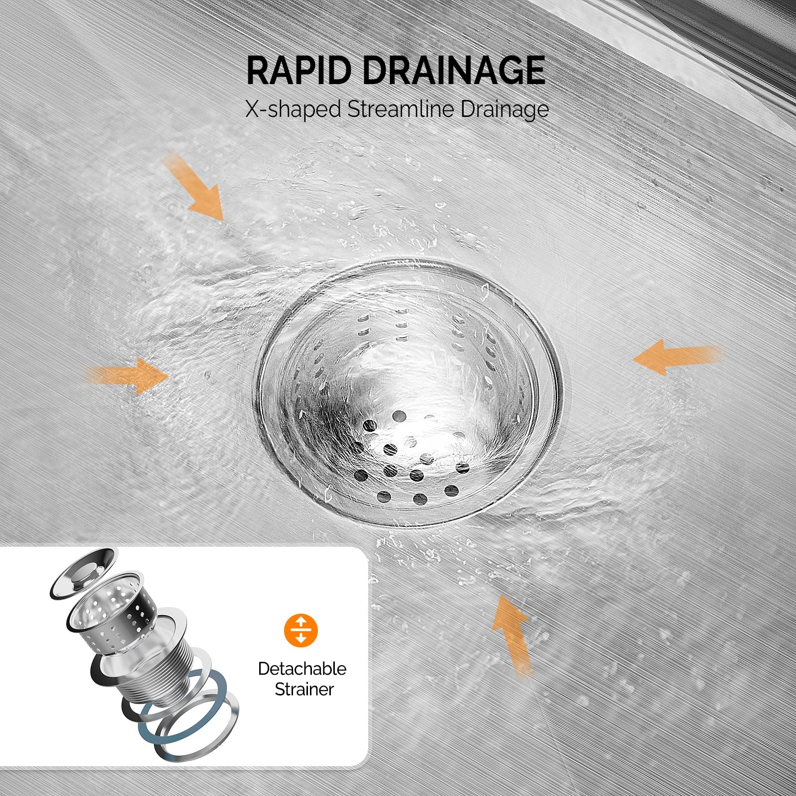 Bonnlo Undermount Commercial Kitchen Sink,32''  19''  10'' Stainless Steel Utility Farmhouse Sink, Deep Workstation Sink, Single