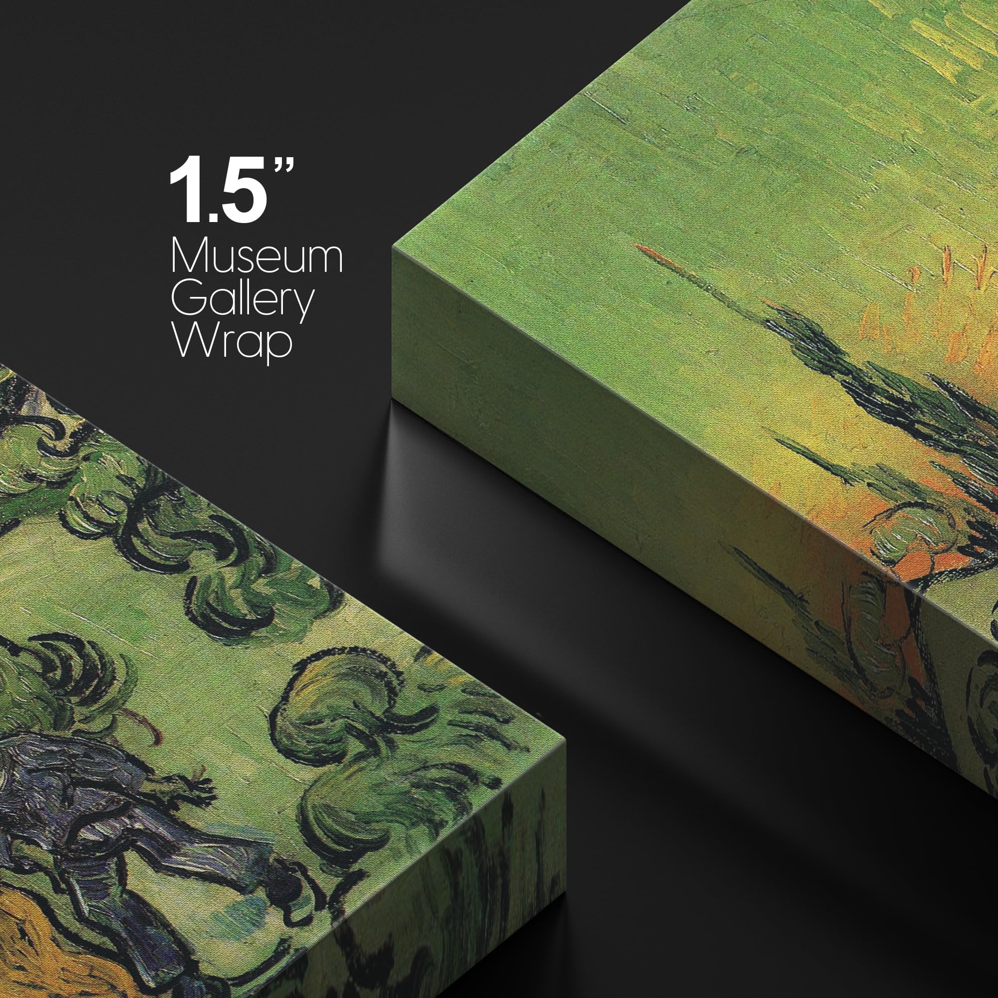 Wall26 Canvas Print Wall Art Road With Cypress & Star By Master Artist Vincent Van Gogh Nature Wilderness Illustrations Fine Art