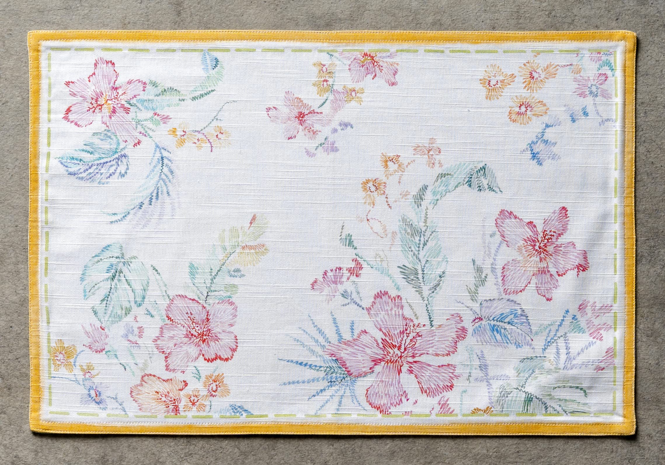 Maison D' Hermine Placemats 100% Cotton Decorative Cloth Place Mat Washable Dinner Placemat, Holiday, Dinner, Baby Shower & Dini