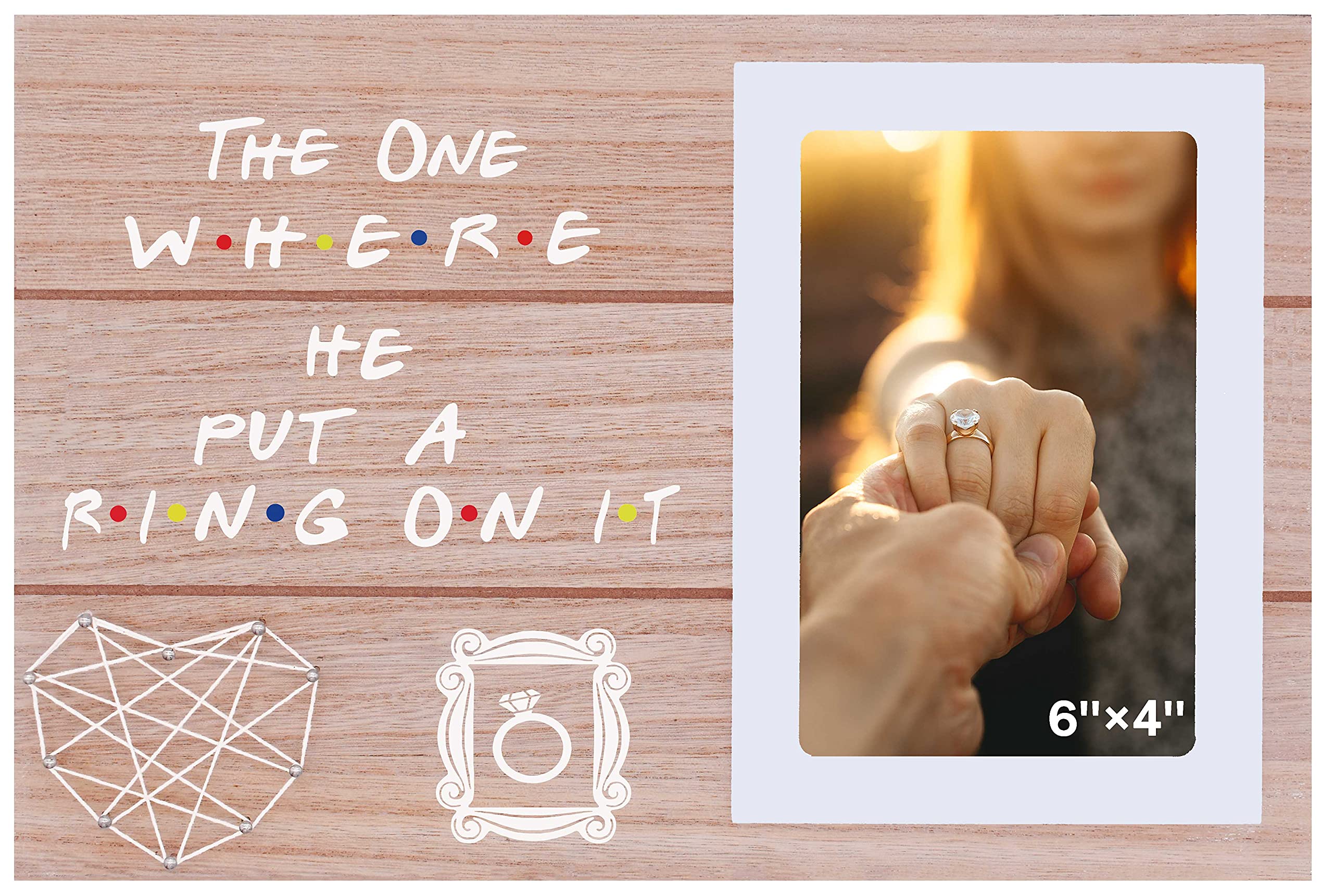 NZY Funny Bride Present-Engagement Gift-Bride to Be Gift-Newly Engaged Gift-Wedding Gift-The One Where He Put A Ring on It-Frien