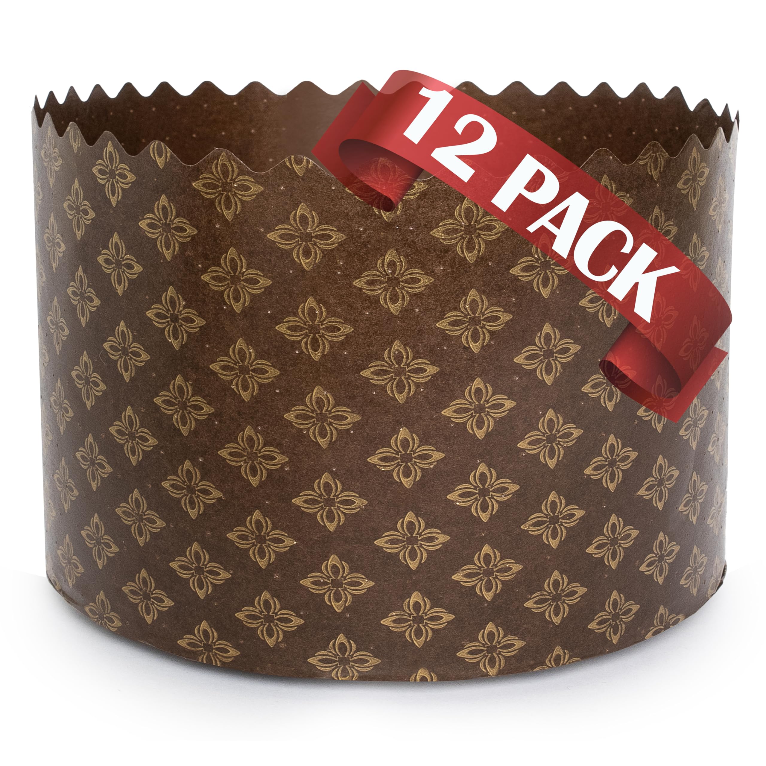 Paska Mold Kulich Panettone Mold (12 Pack 15Oz) Easter Bread Paper Mold - Panettone Paper Mold Large Panettone Paper Baking Mold