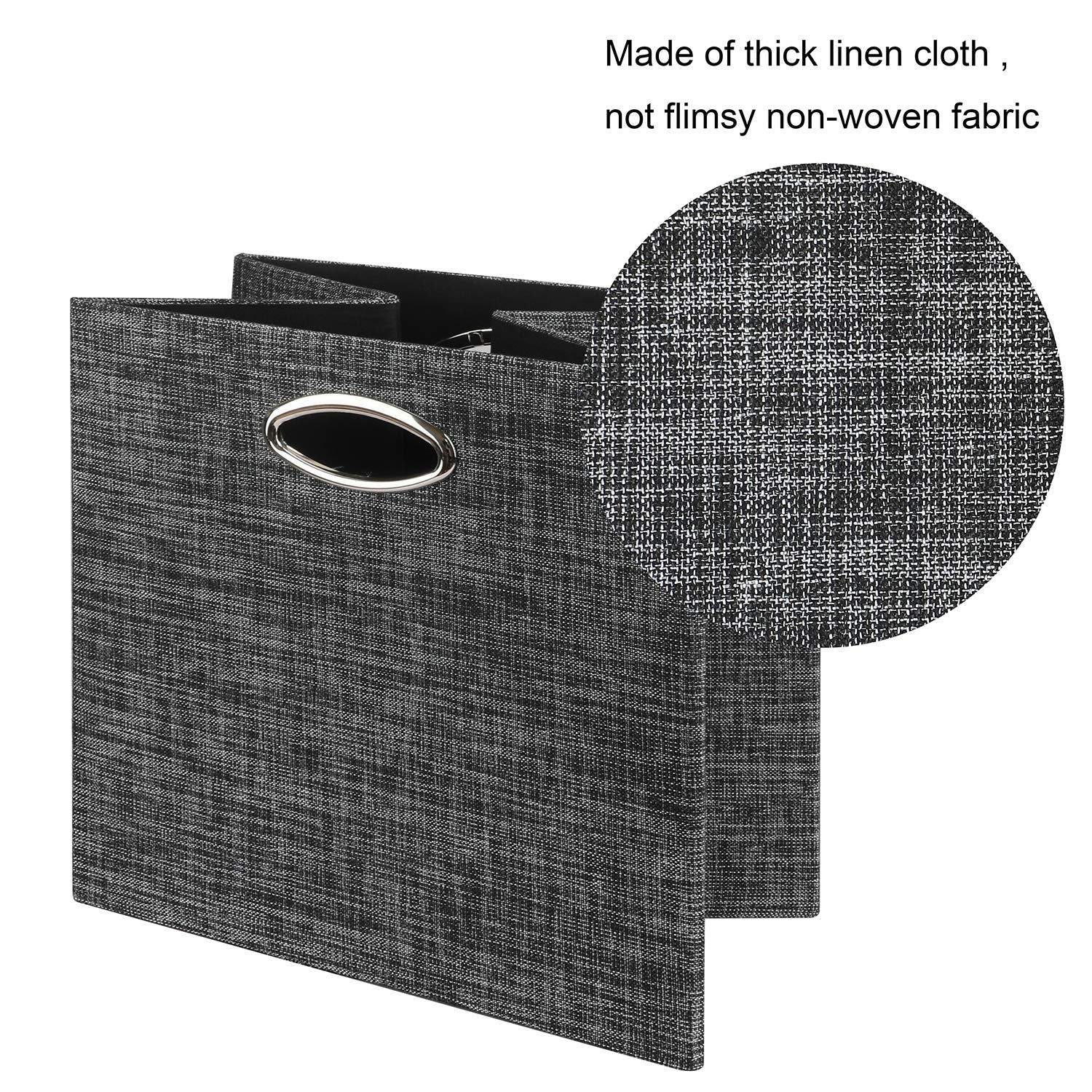 Posprica Storage Cubes,12  12 Storage Bins ,Foldable Storage Baskets Fabric Drawers Containers For Shelf Cabinet Bookcase,Thick