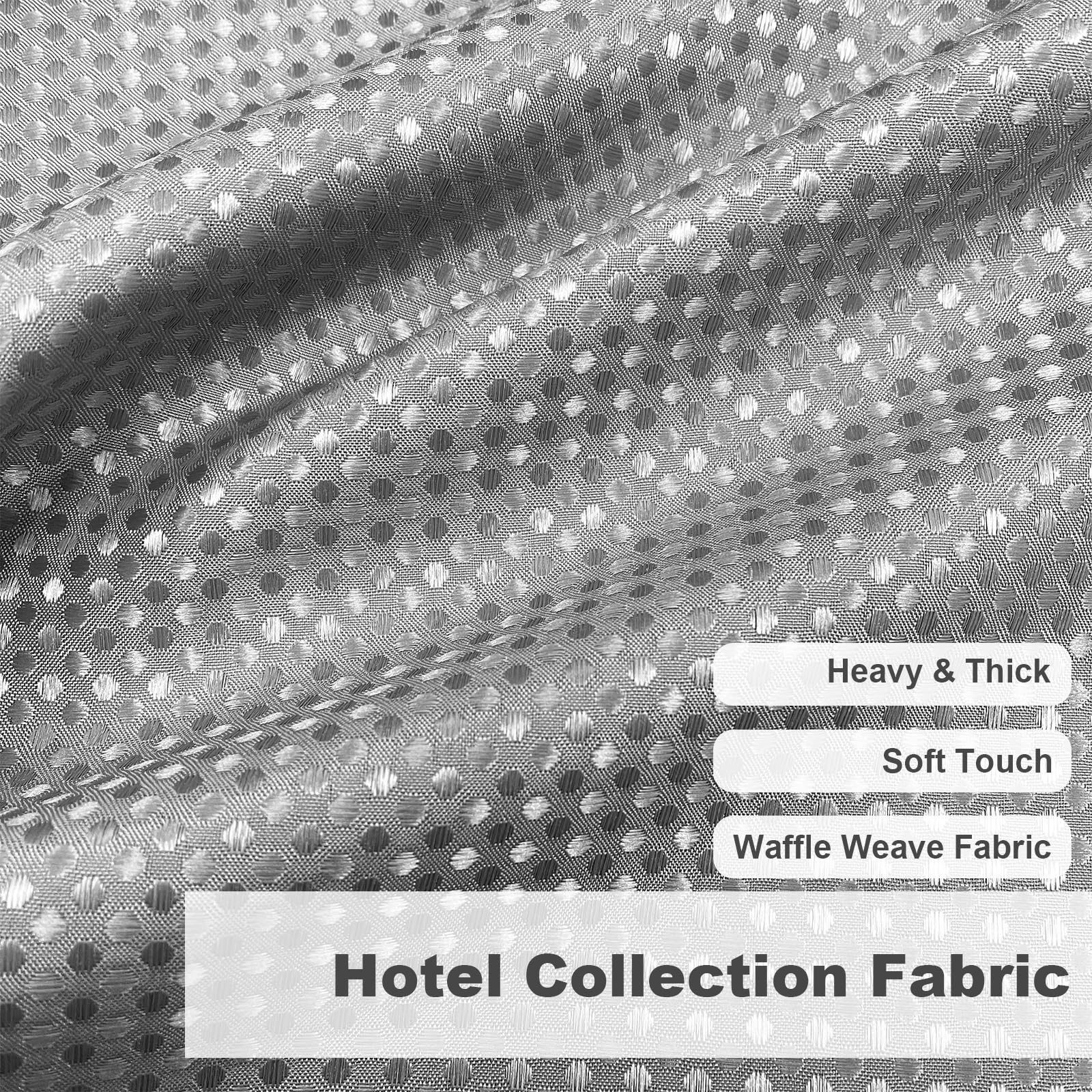 Final Friday Gray Shower Curtain Fabric, Waffle Shower Curtains For Bathroom, Hotel Luxury Cloth Bath Curtain Boho Bathroom Deco