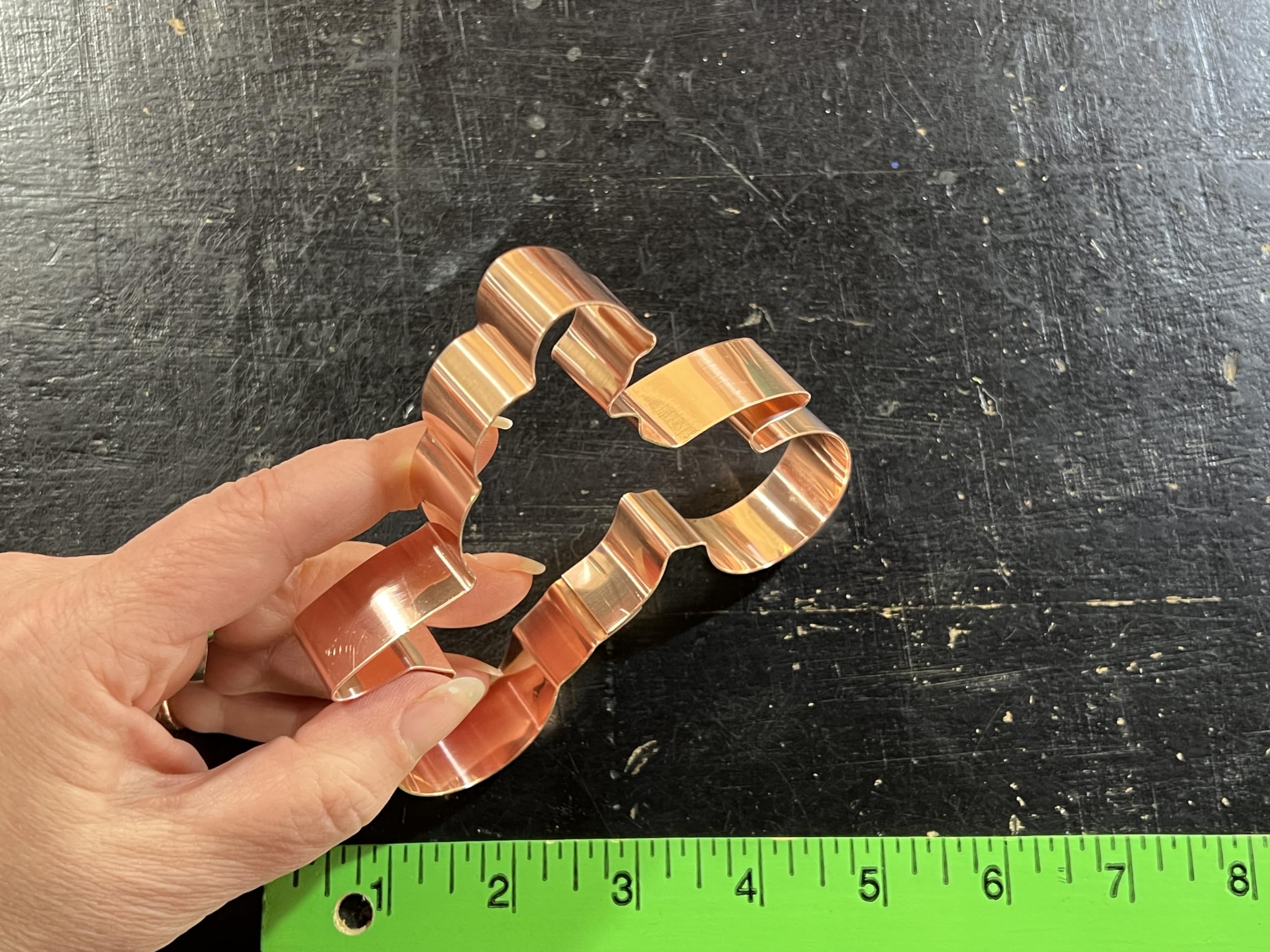 Dirt Bike Racer Cookie Cutter 4.5 X 4 Inches, Handcrafted Copper By The Fussy Pup