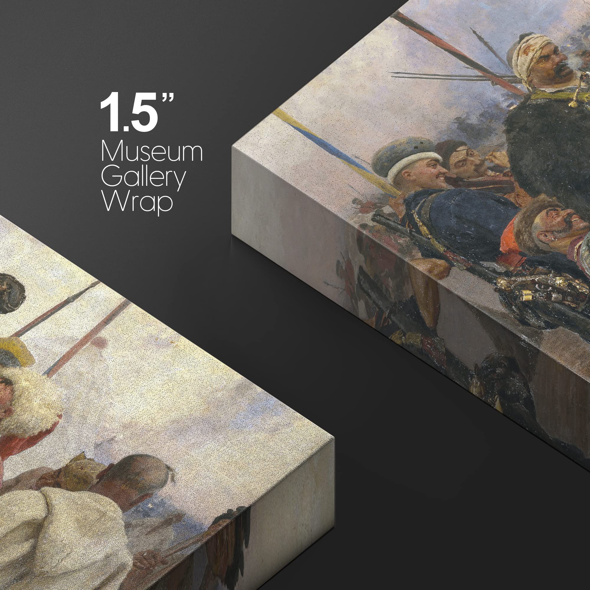 Wall26 - Reply Of The Zaporozhian Cossacks To Sultan Mehmed Iv By Ilya Repin - Canvas Art - 24'' X 36''