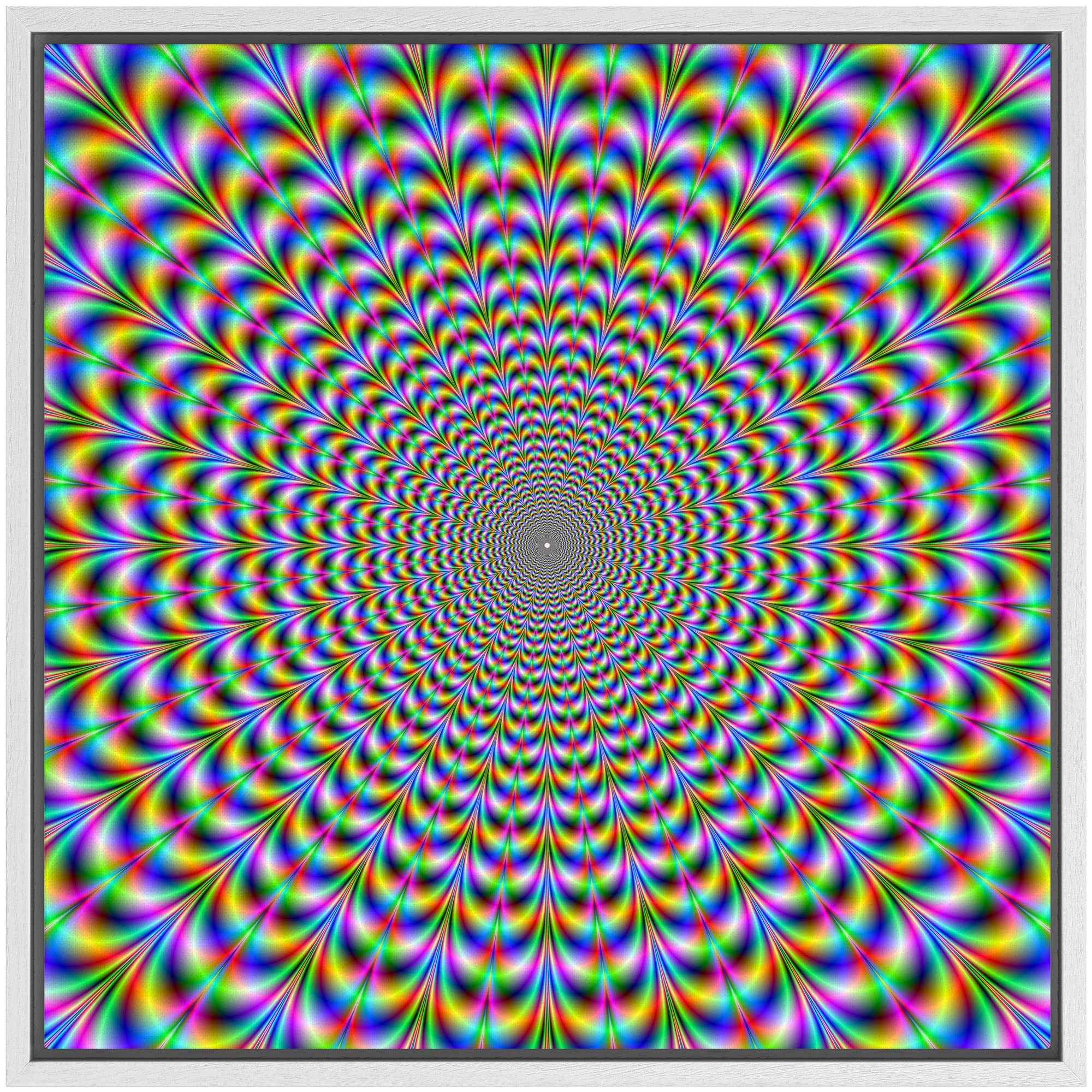 Wall26 Framed Canvas Prints Wall Art - Holographic Optical Illusion Spiral Rainbow | Modern Wall Decor/Home Decoration Stretched