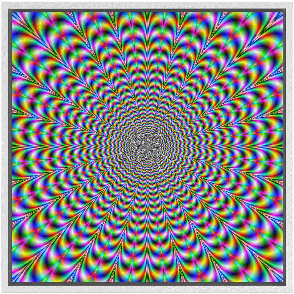 Wall26 Framed Canvas Prints Wall Art - Holographic Optical Illusion Spiral Rainbow | Modern Wall Decor/Home Decoration Stretched