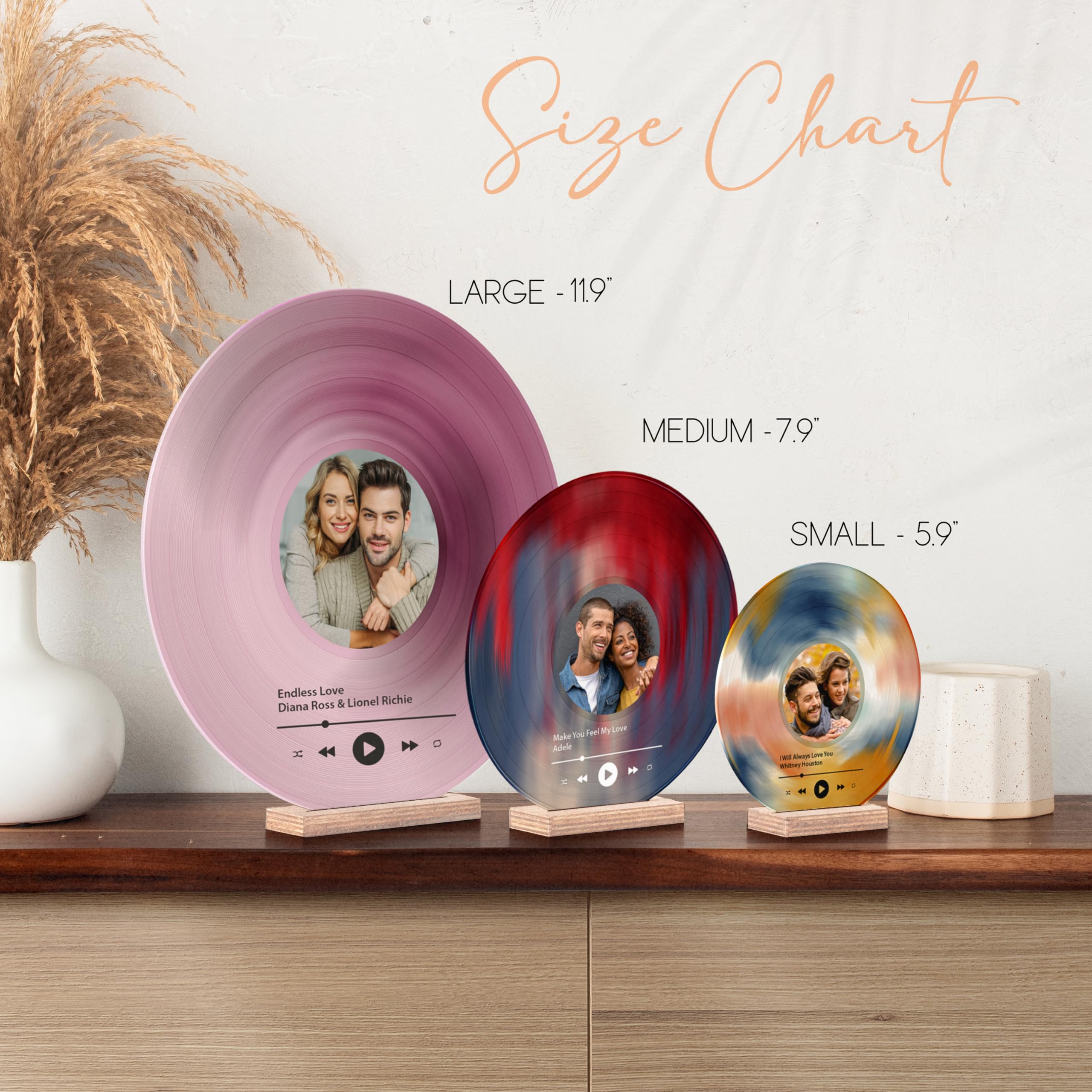 Personalized Vinyl Record, Decorative Vinyl Record With Custom Photo, Personalized Couples Gifts, Photo Gifts For Anniversary, W