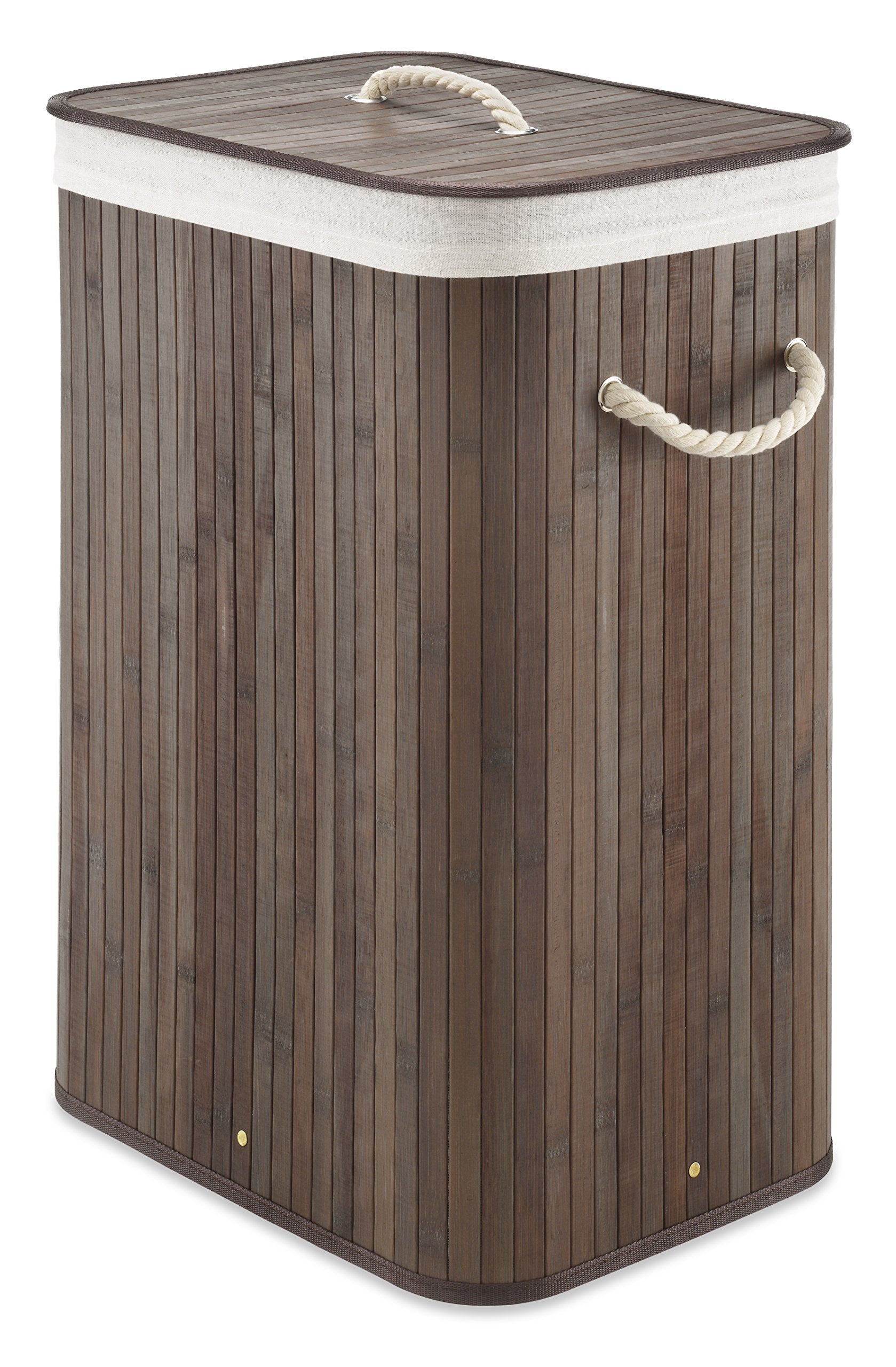 Rect Bamboo Hamper Dark