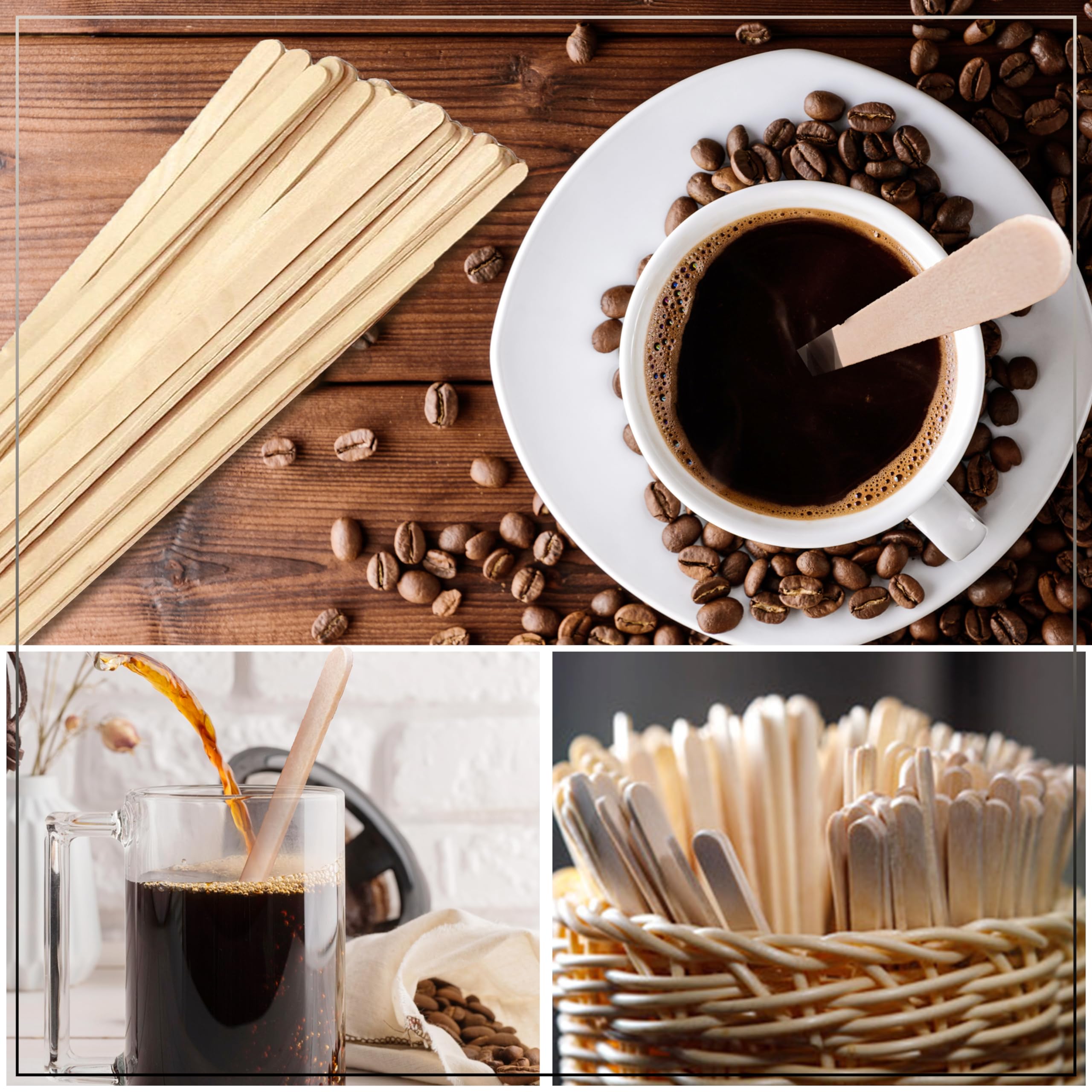 Perfect Stix Wooden Coffee Stirrer Stick, 7-1/2'' Length (Pack Of 1,000)