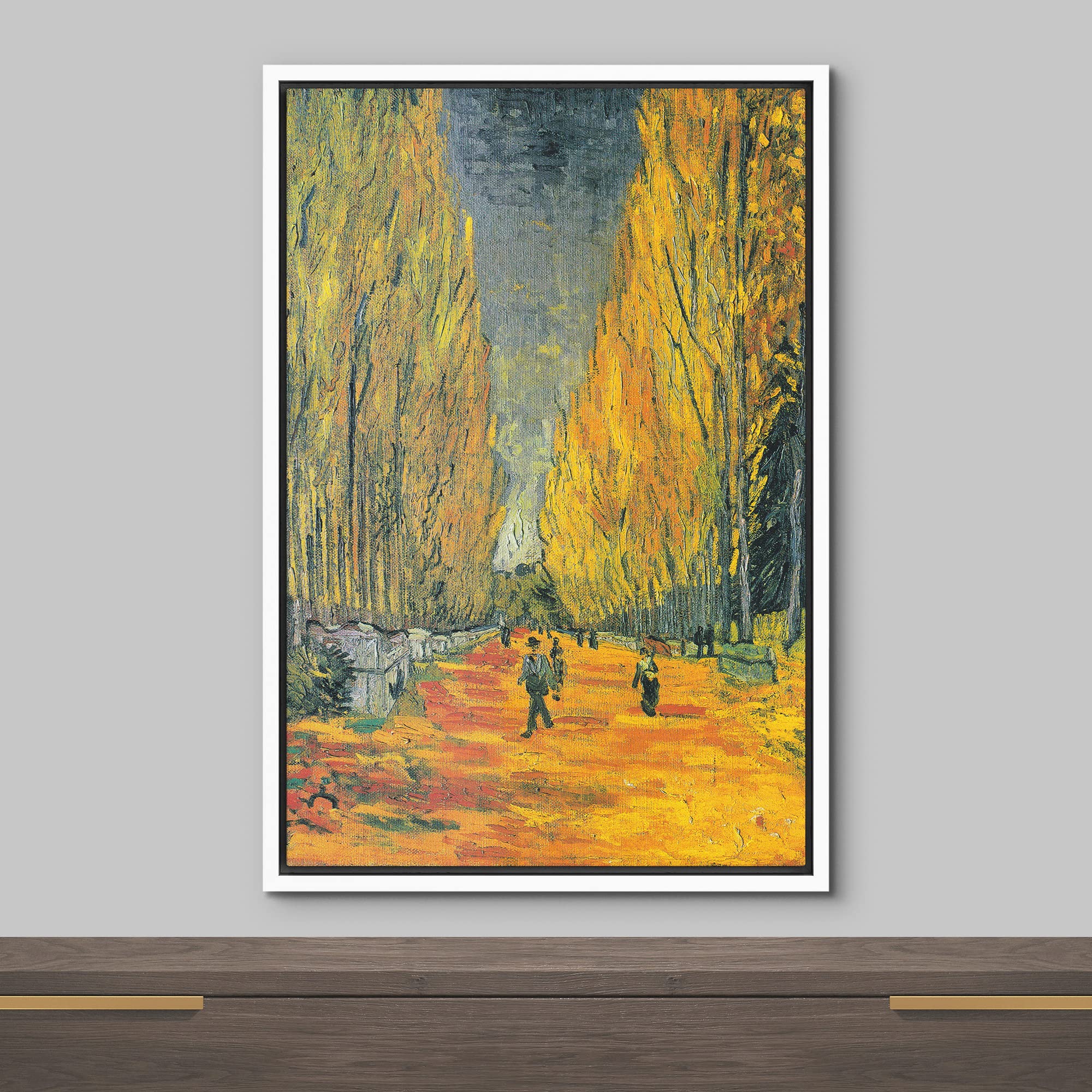 Wall26 Framed Canvas Print Wall Art Les Alyscamps By Master Artist Vincent Van Gogh Nature Wilderness Illustrations Fine Art Rel